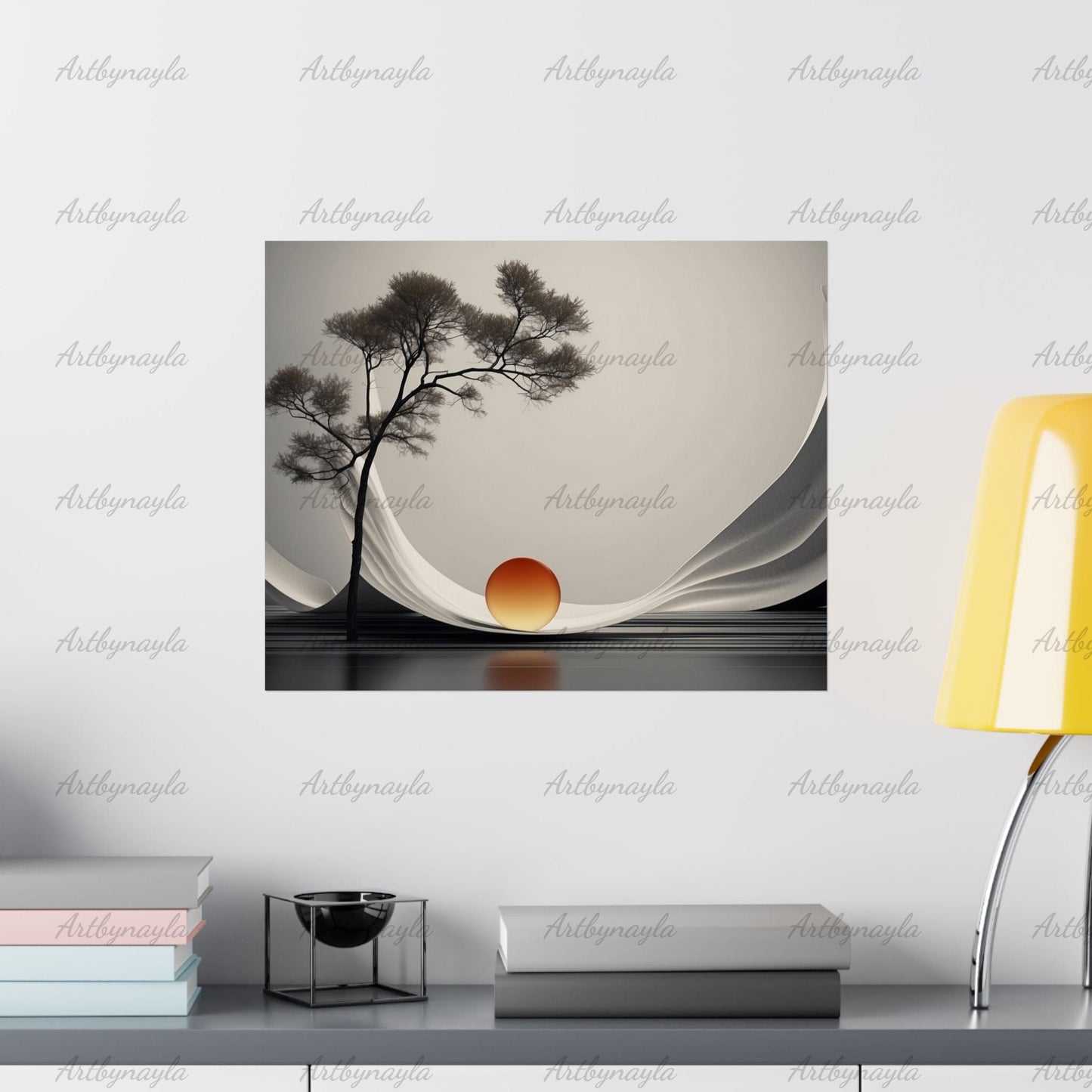 Serene Landscape Wall Art Poster | Minimalist Matte Posters, Nature Prints, Modern Home Decor, Gift for Art Lovers