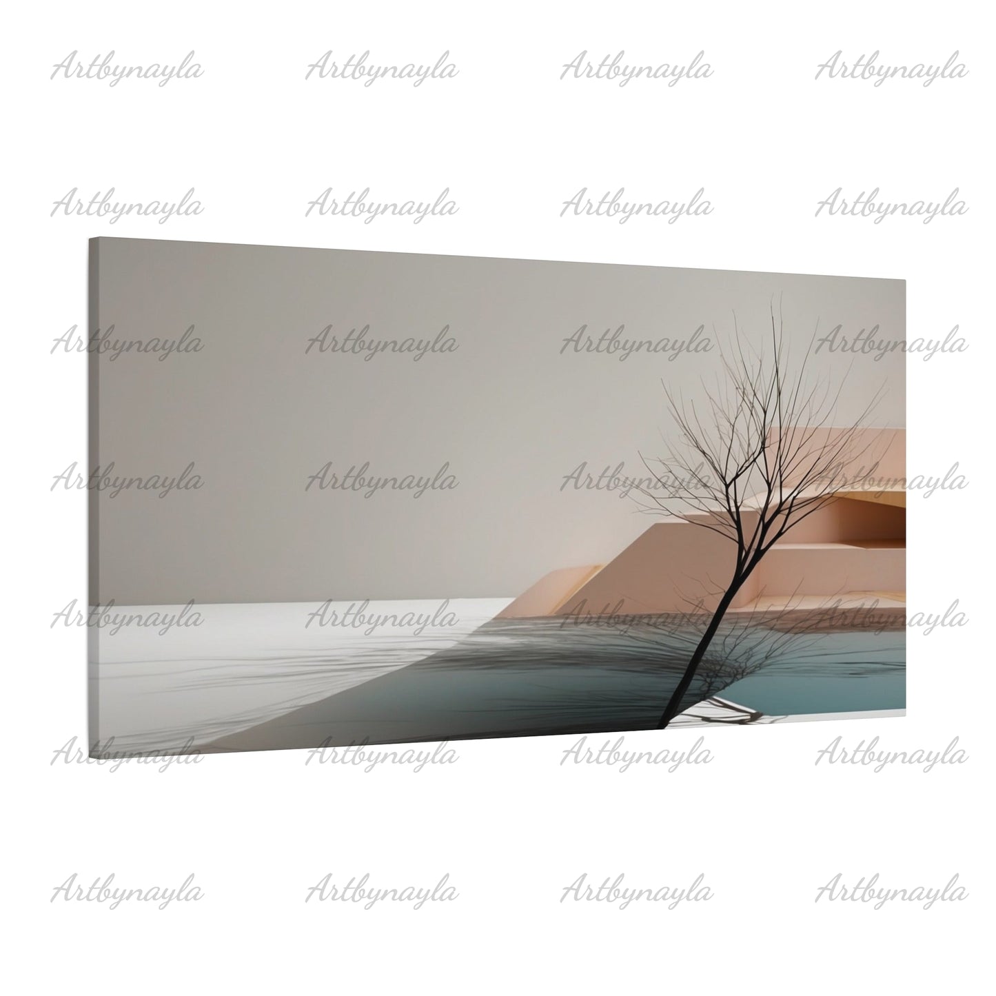 Modern Tree Wall Art Canvas | Home Decor, Minimalist Art, Living Room, Gift for Art Lovers