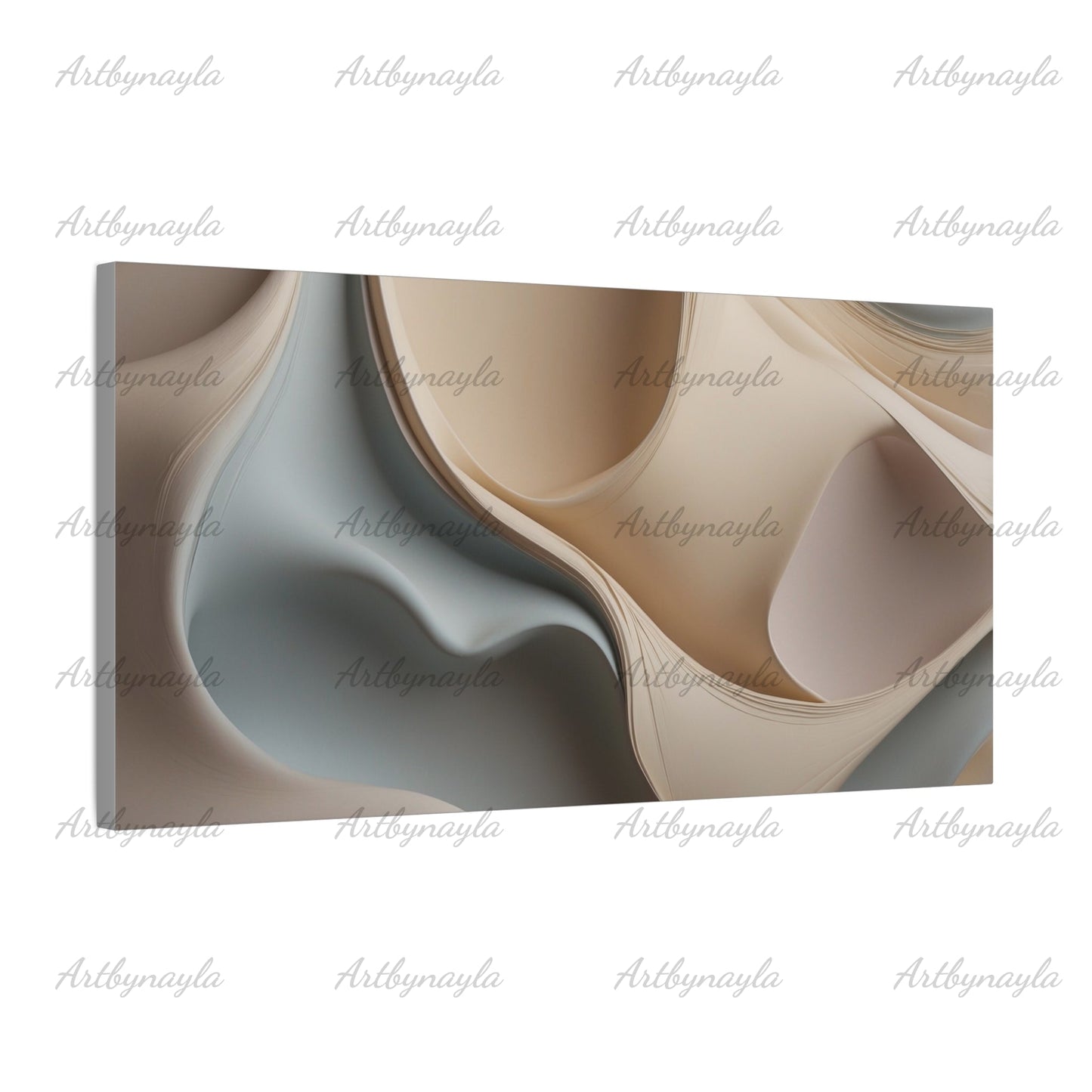 Nude Abstract Wall Art | Canvas Modern Home Decor, Living Room Artwork, Neutral Tones, Minimalist Design