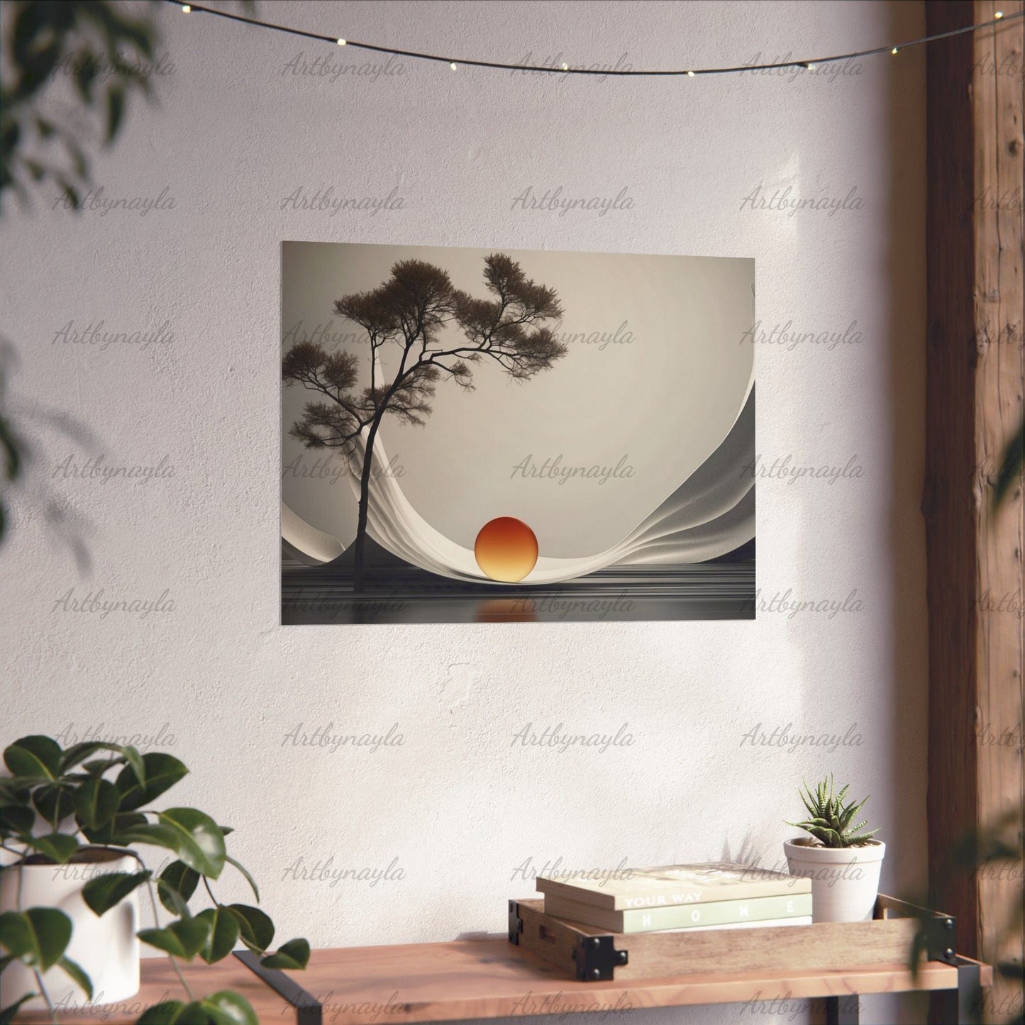 Serene Landscape Wall Art Poster | Minimalist Matte Posters, Nature Prints, Modern Home Decor, Gift for Art Lovers
