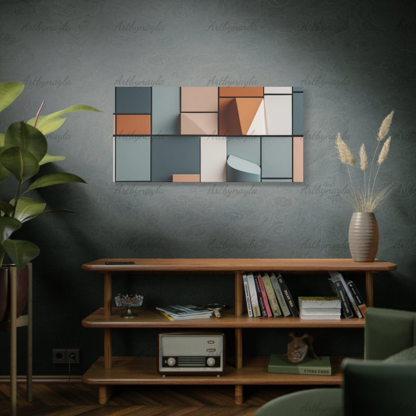Geometric Wall Art Canvas | Abstract Home Decor, Modern Art Print, Living Room Wall Hanging, Minimalist Art Piece, Office Decoration