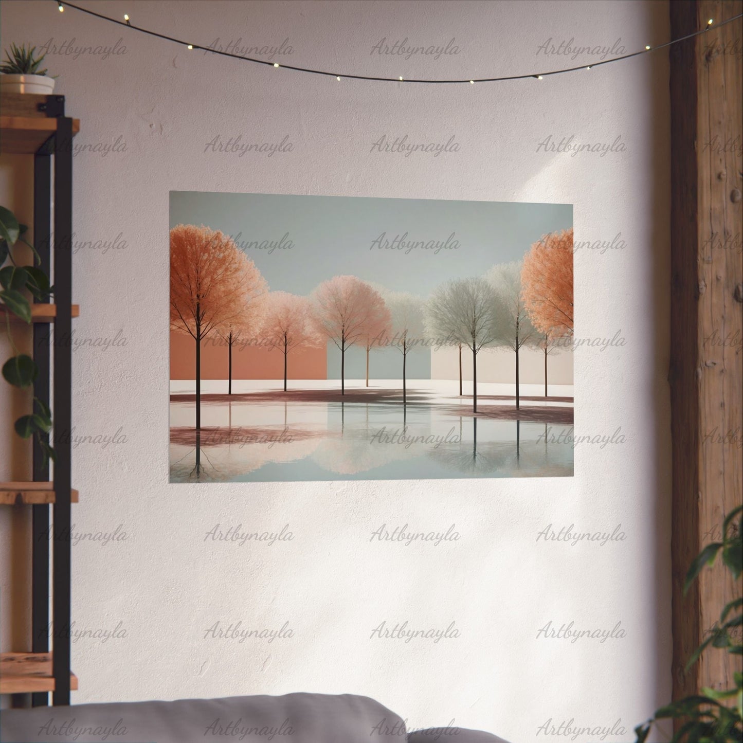 Modern Forest Wall Art Poster | Minimalist Home Decor, Abstract Design Poster, Contemporary Wall Hanging, Art for Living Room