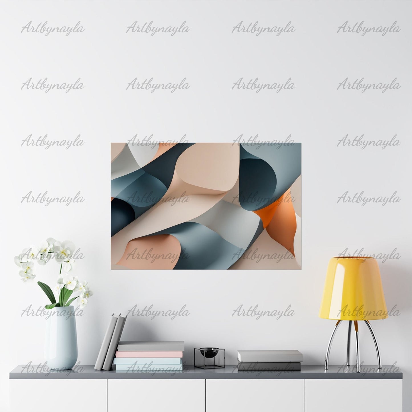 Modern Abstract Wall Art Poster | Matte Home Decor, Minimalist Office Art, Stylish Room Decor, Unique Gift Idea
