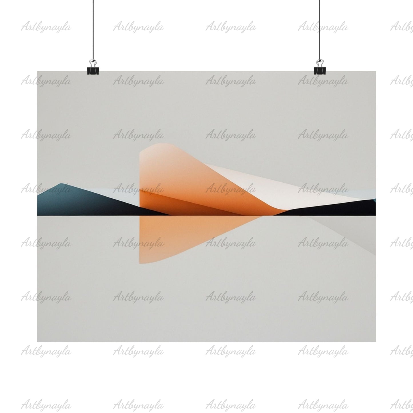 Modern Abstract Matte Poster Art Print | Minimalist Wall Decor, Living Room Artwork, Office Aesthetic, Unique Gift Idea