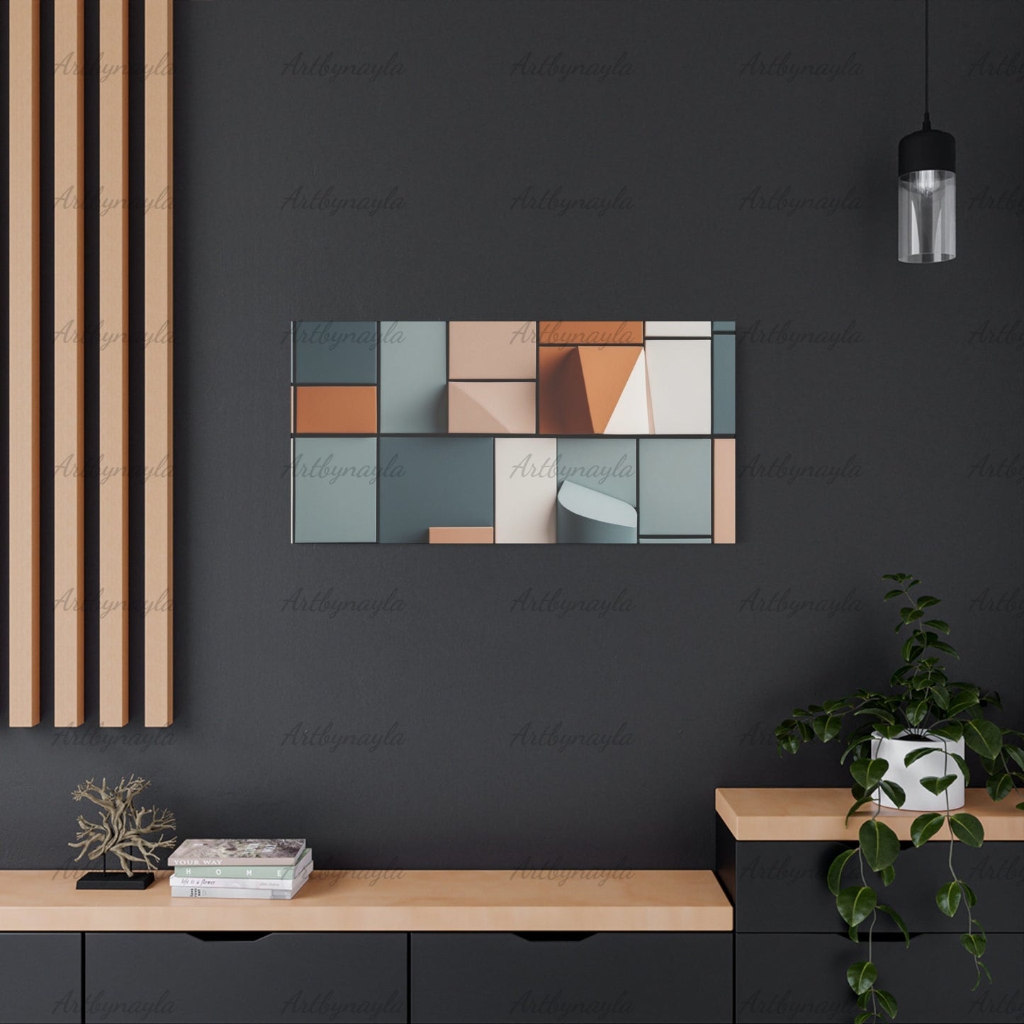 Geometric Wall Art Canvas | Abstract Home Decor, Modern Art Print, Living Room Wall Hanging, Minimalist Art Piece, Office Decoration