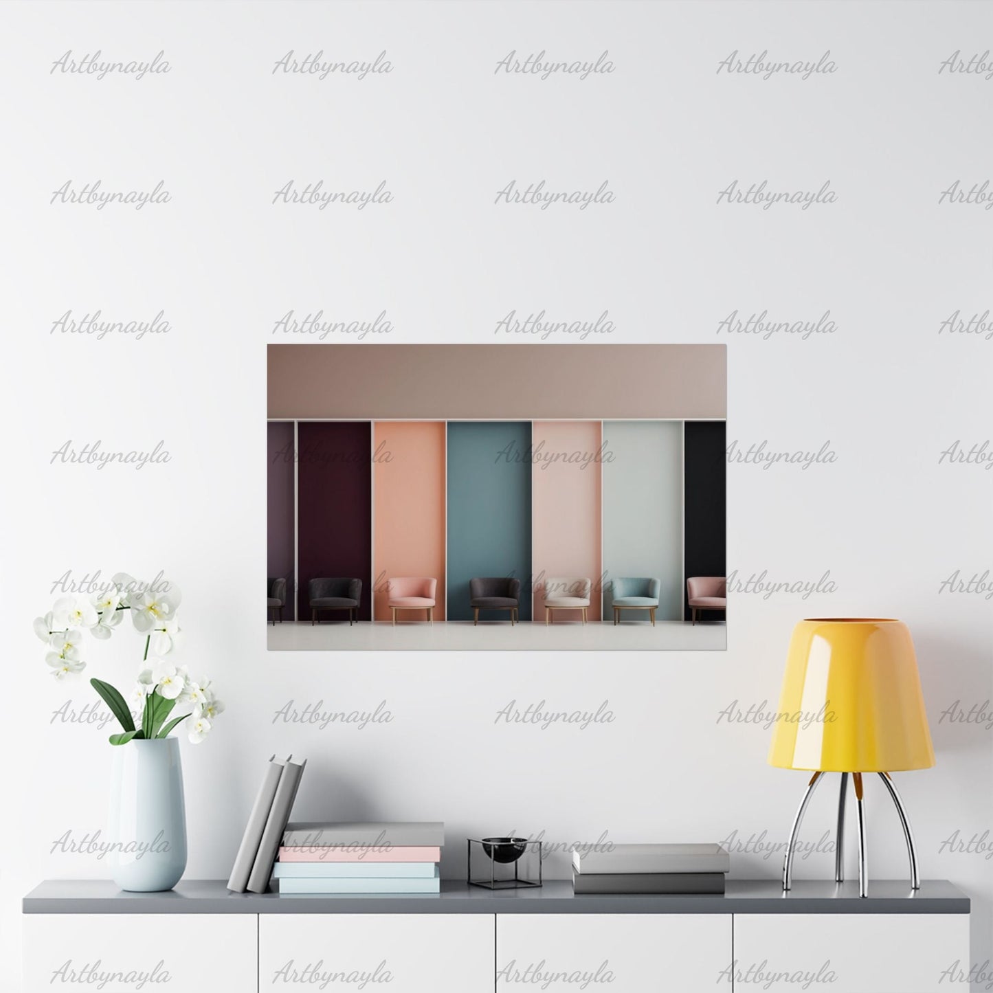 Modern Wall Art Poster for Modern Home Decor | Abstract Matte Prints, Chic Office Wall Art, Stylish Living Room Decor