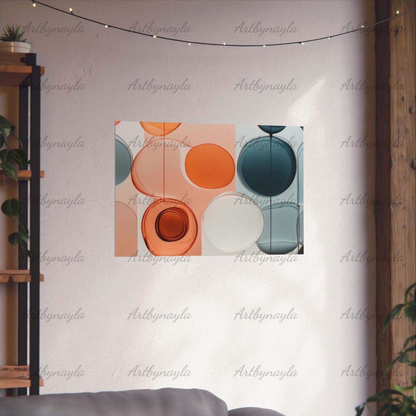 Modern Abstract Wall Art Poster | Matte Horizontal Posters, Geometric Decor, Minimalist Home Decor, Art for Living Room, Unique Gift Idea