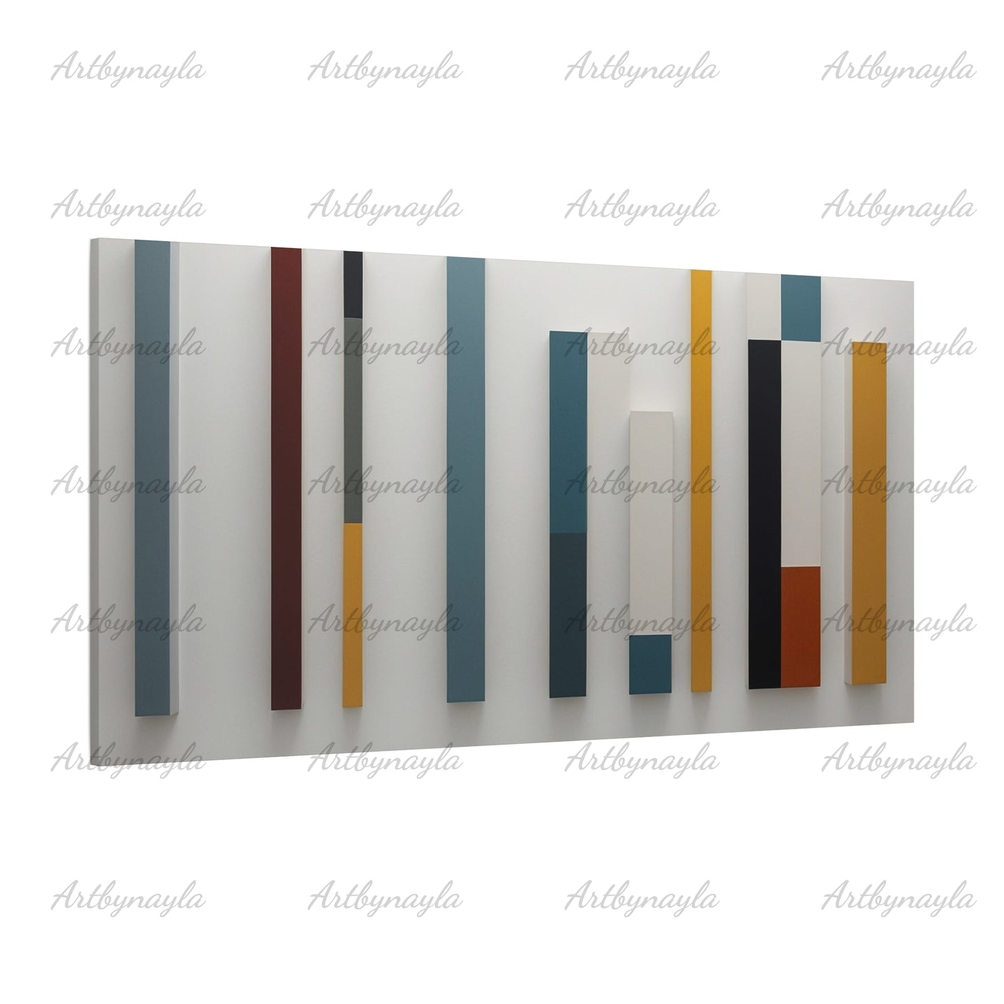 Matte Rectangles Wall Art | Canvas Print
