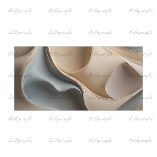 Nude Abstract Wall Art | Canvas Modern Home Decor, Living Room Artwork, Neutral Tones, Minimalist Design