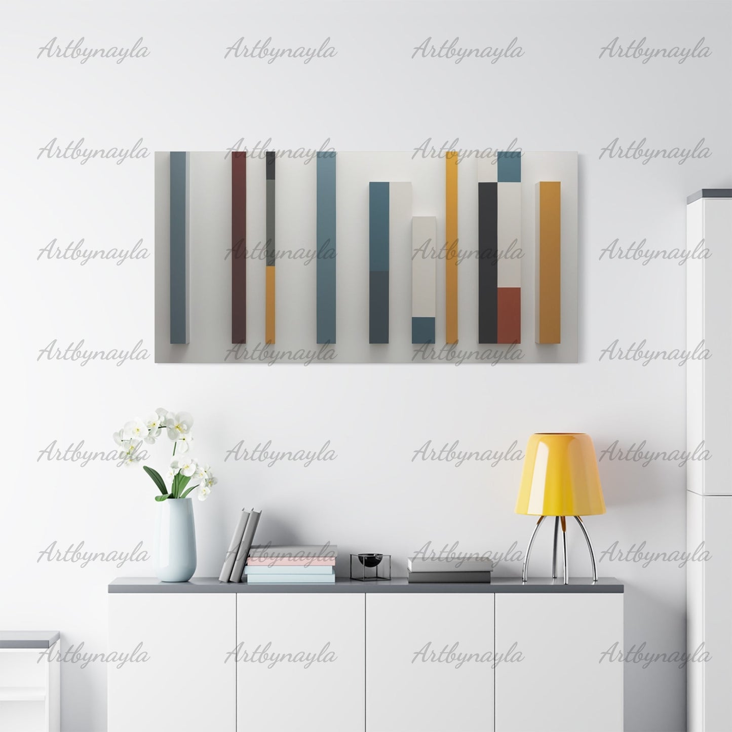 Matte Rectangles Wall Art | Canvas Print