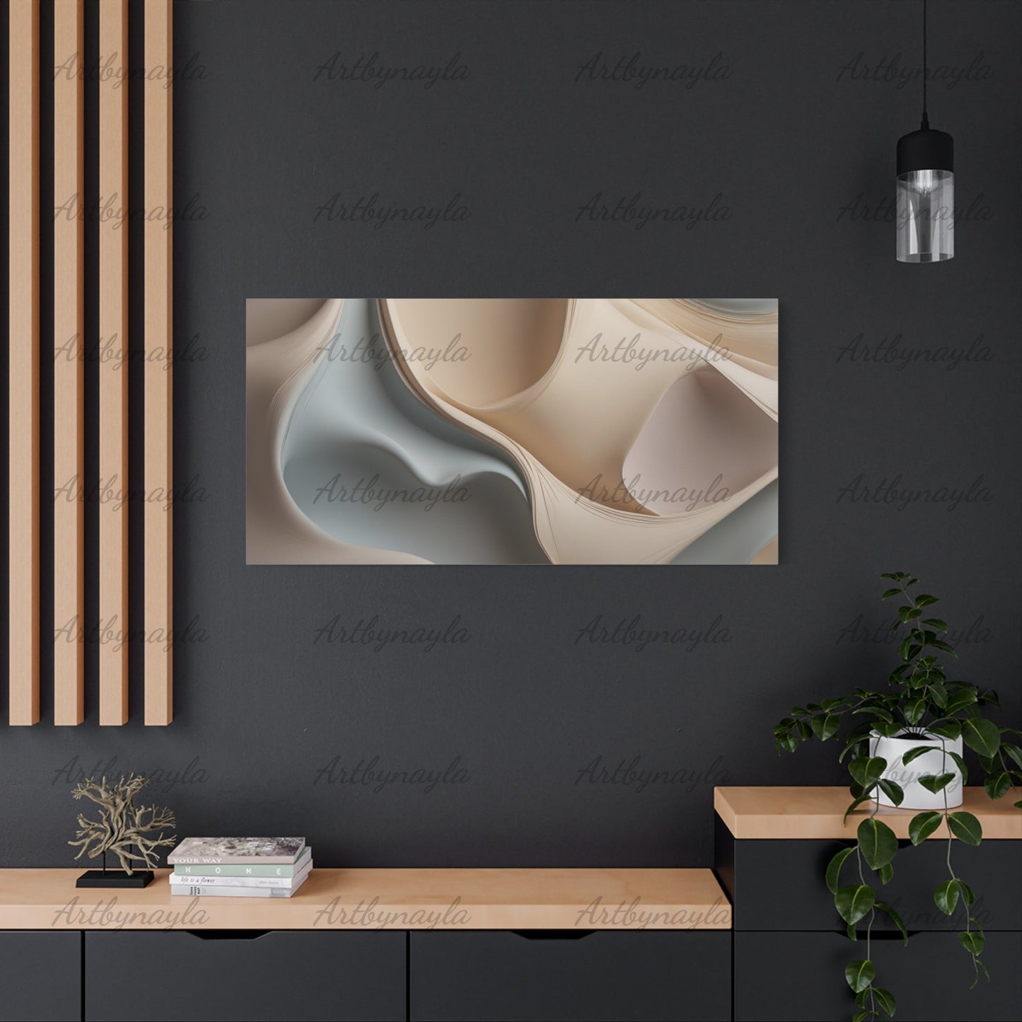 Nude Abstract Wall Art | Canvas Modern Home Decor, Living Room Artwork, Neutral Tones, Minimalist Design