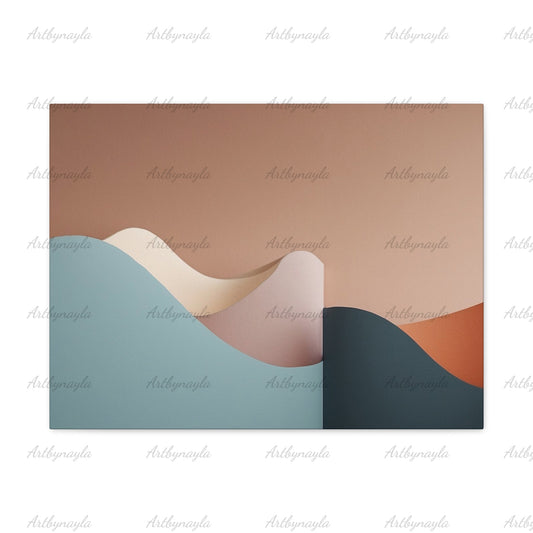 Landscape Canvas Wall Art | Modern Wall Decor, Home Office Decoration, Minimalist Artwork, Gift for Art Lovers