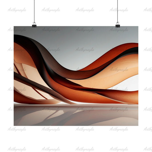 Elegant Abstract Wall Art Poster | Modern Home Decor, Aesthetic Print, Office Art, Living Room Decor
