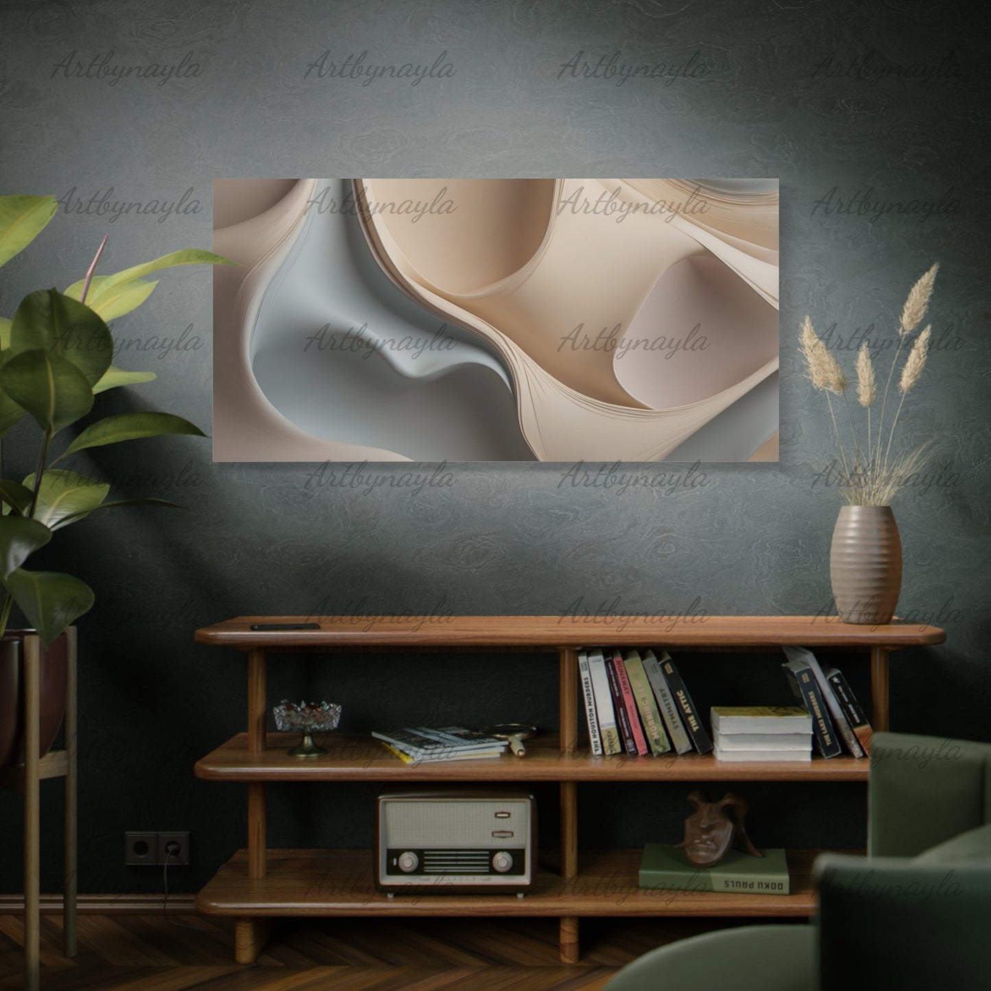 Nude Abstract Wall Art | Canvas Modern Home Decor, Living Room Artwork, Neutral Tones, Minimalist Design