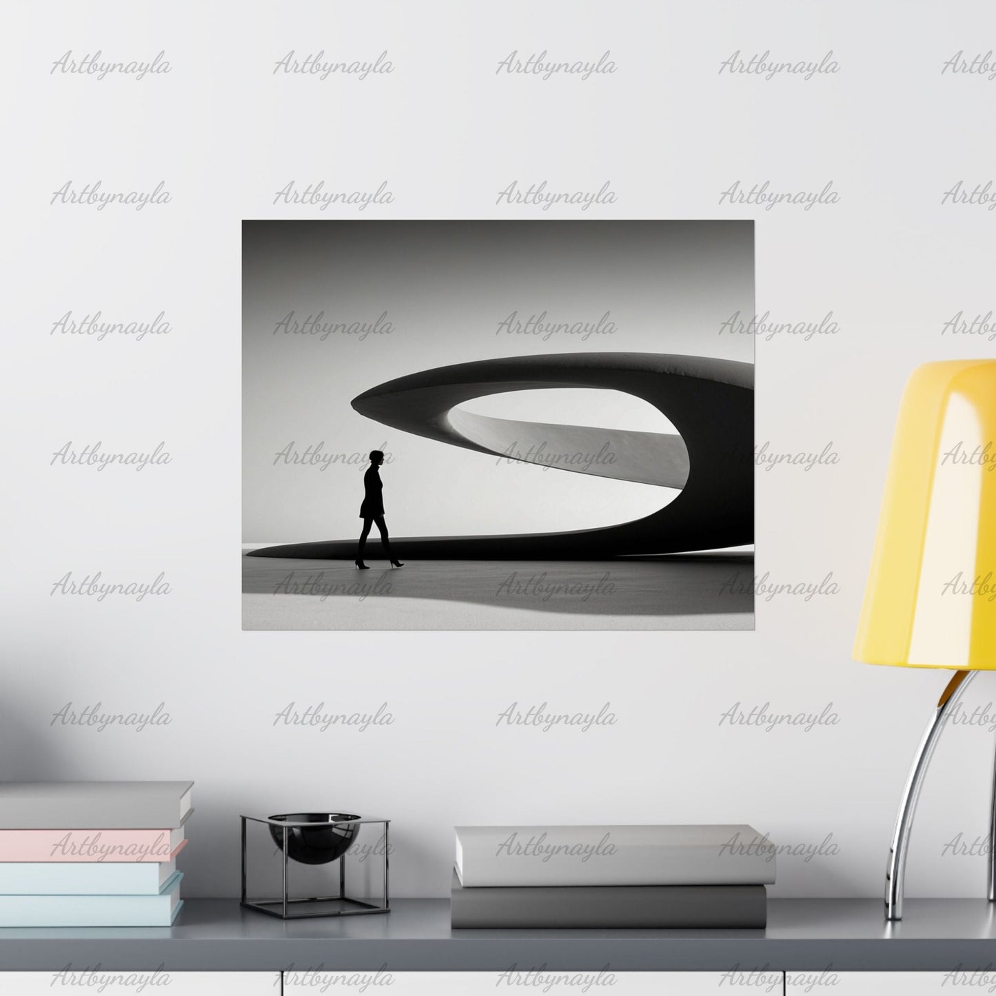 Monochrome Matte Horizontal Art Poster | Modern Wall Decor, Stylish Home Aesthetic, Gift for Art Lovers, Perfect for Living Room, Office