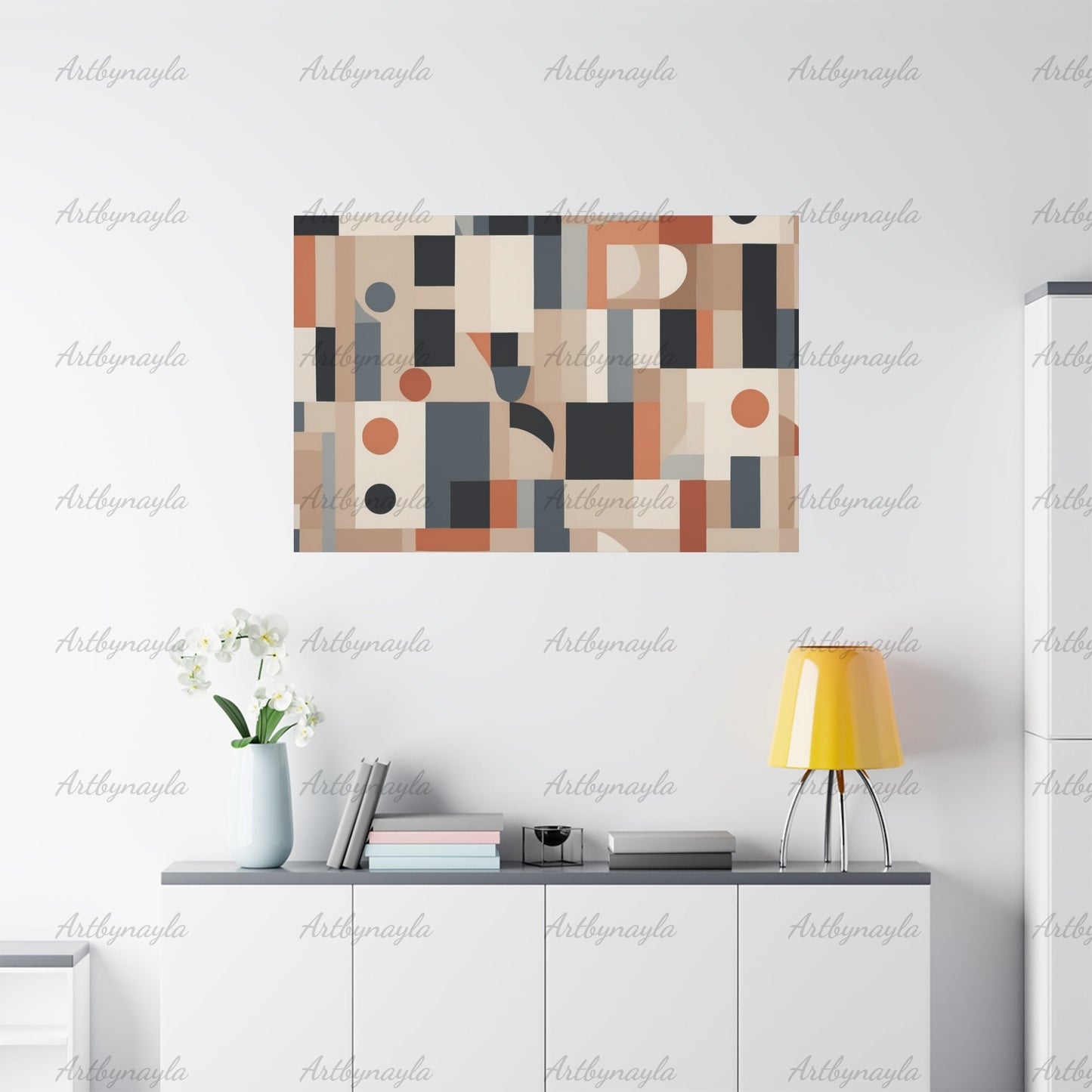 Abstract Wall Art Canvas Print | Modern Home Decor, Geometric Artwork, Gallery Wall Accent, Stylish Interior Decoration