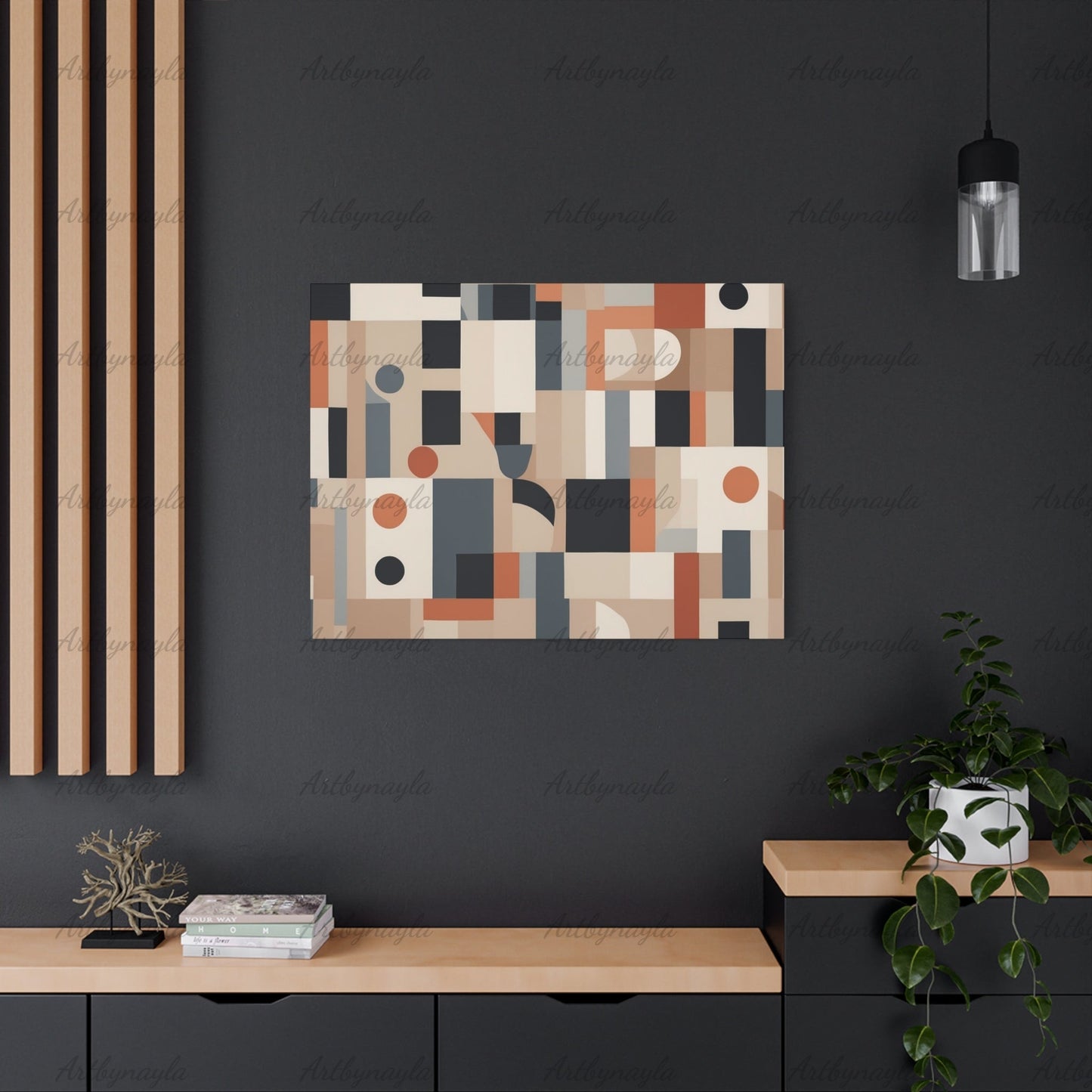 Abstract Wall Art Canvas Print | Modern Home Decor, Geometric Artwork, Gallery Wall Accent, Stylish Interior Decoration