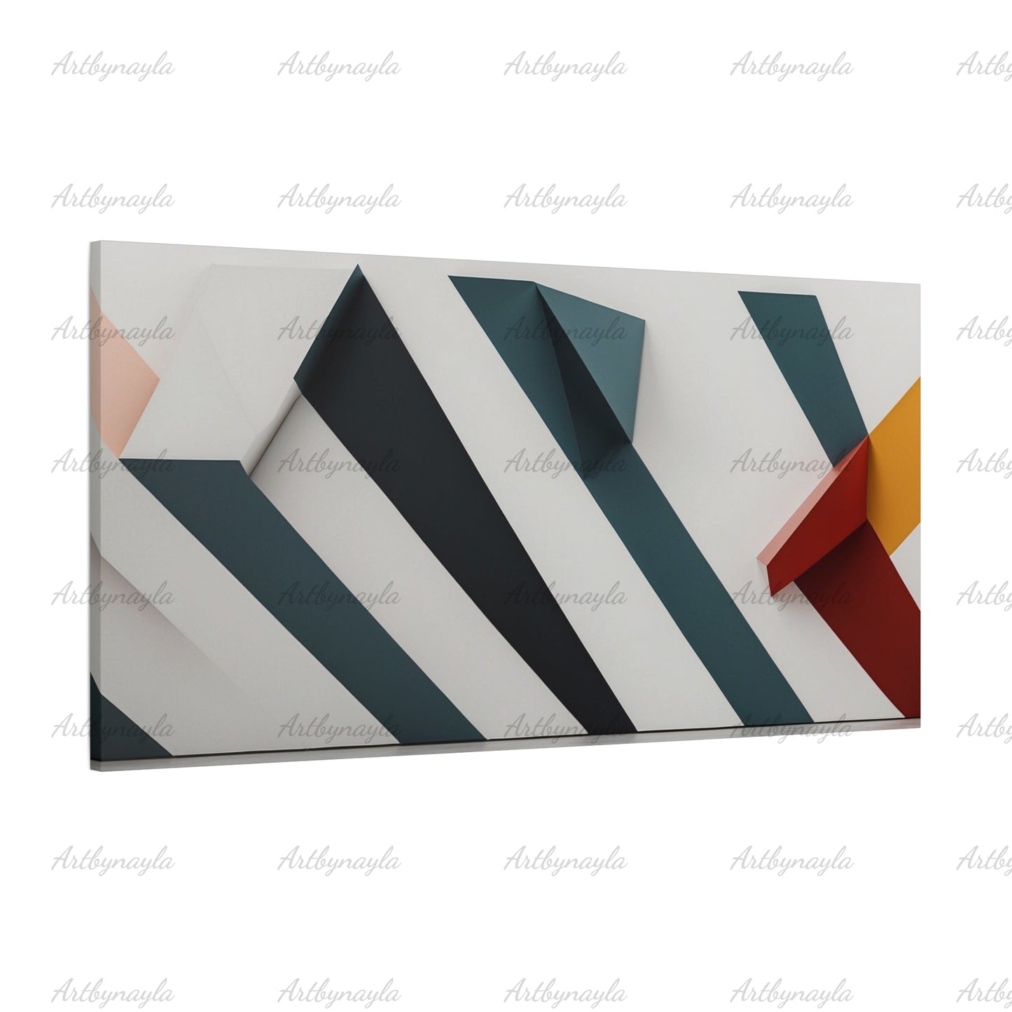 Modern Abstract Matte Canvas Wall Art | Geometric Home Decor, Unique Gift for Art Lovers, Minimalist Decor, Stylish Wall Hanging