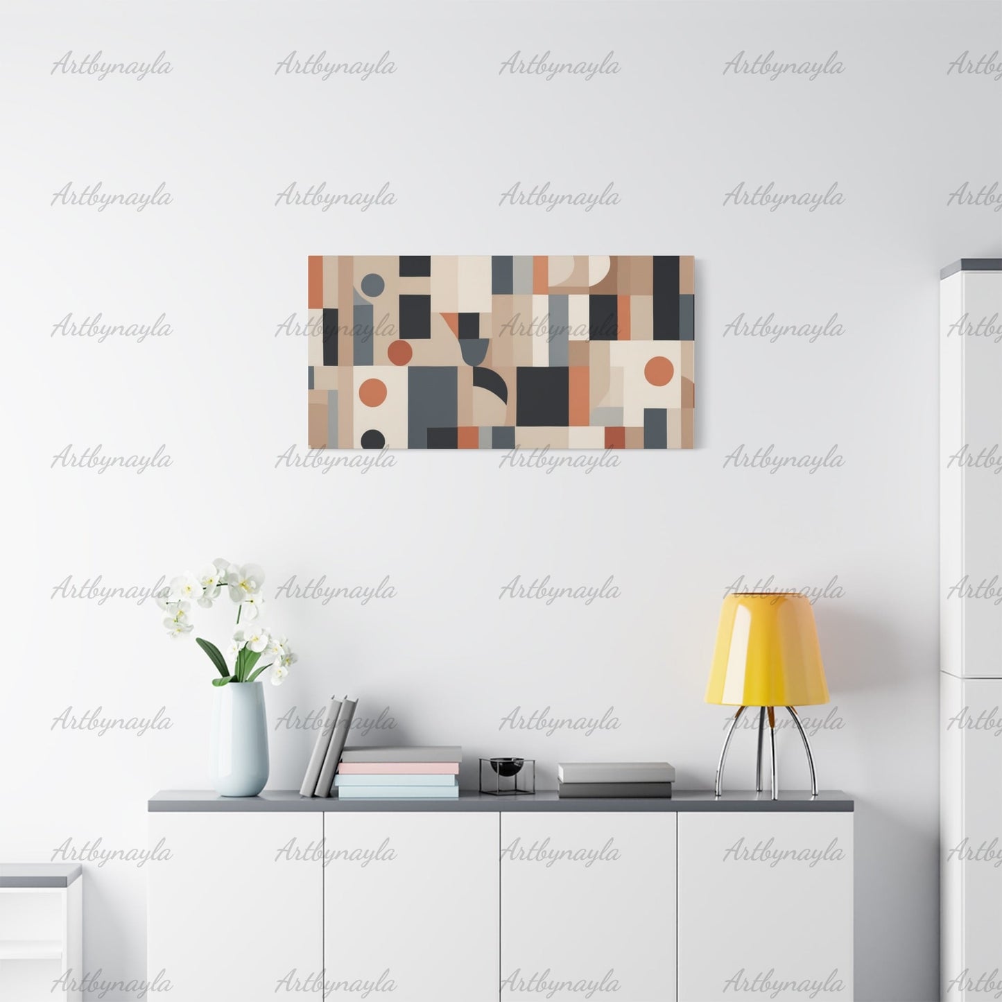 Abstract Wall Art Canvas Print | Modern Home Decor, Geometric Artwork, Gallery Wall Accent, Stylish Interior Decoration