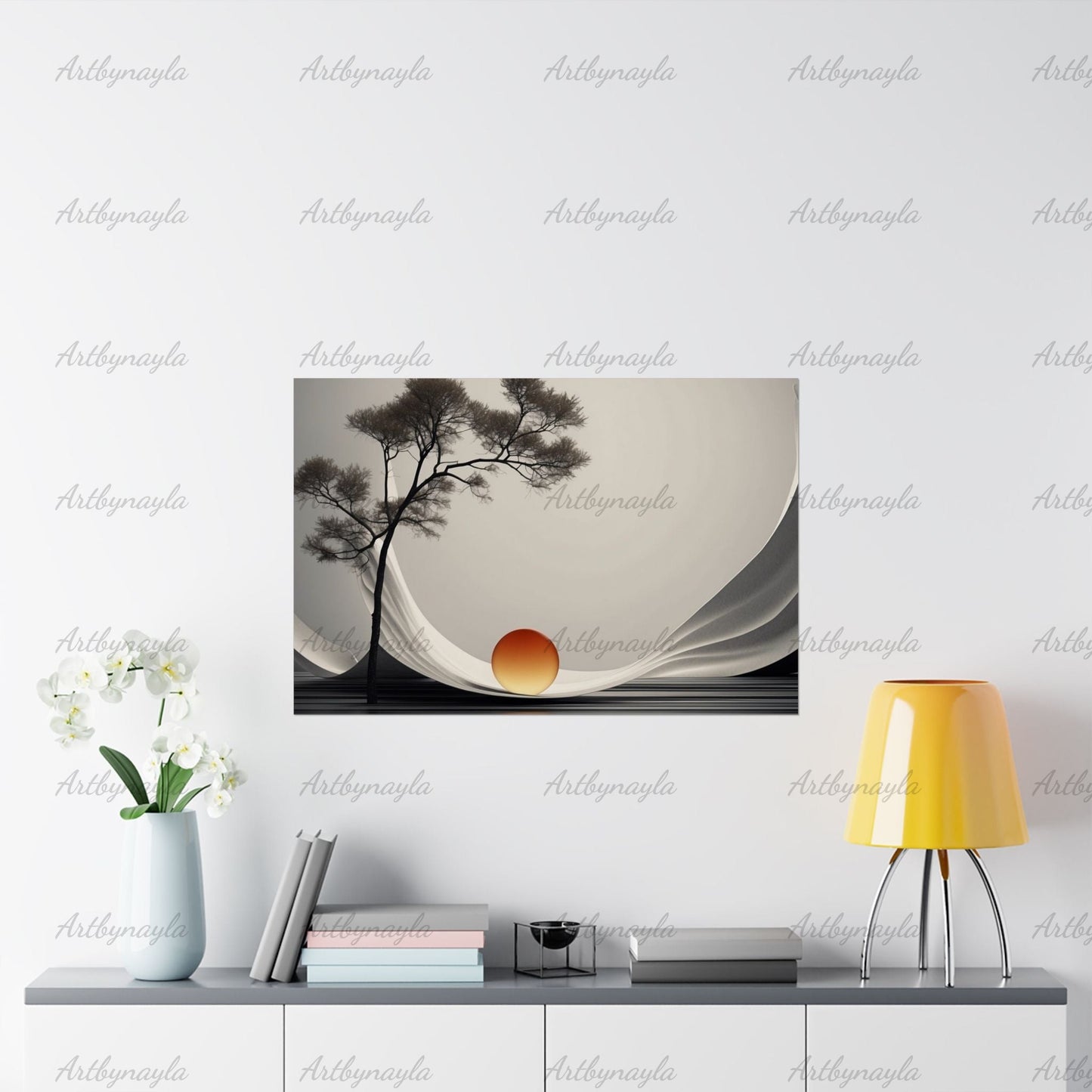 Serene Landscape Wall Art Poster | Minimalist Matte Posters, Nature Prints, Modern Home Decor, Gift for Art Lovers