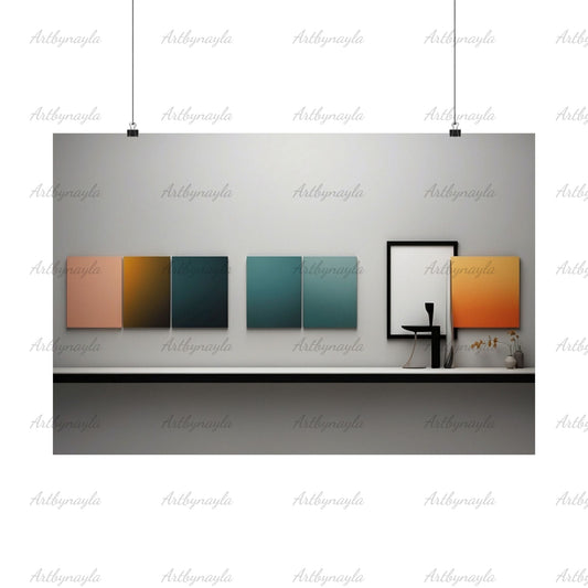 Modern Matte Horizontal Posters for Contemporary Décor | Minimalist Wall Art, Home Gallery Display, Office Decoration, Unique Gifts