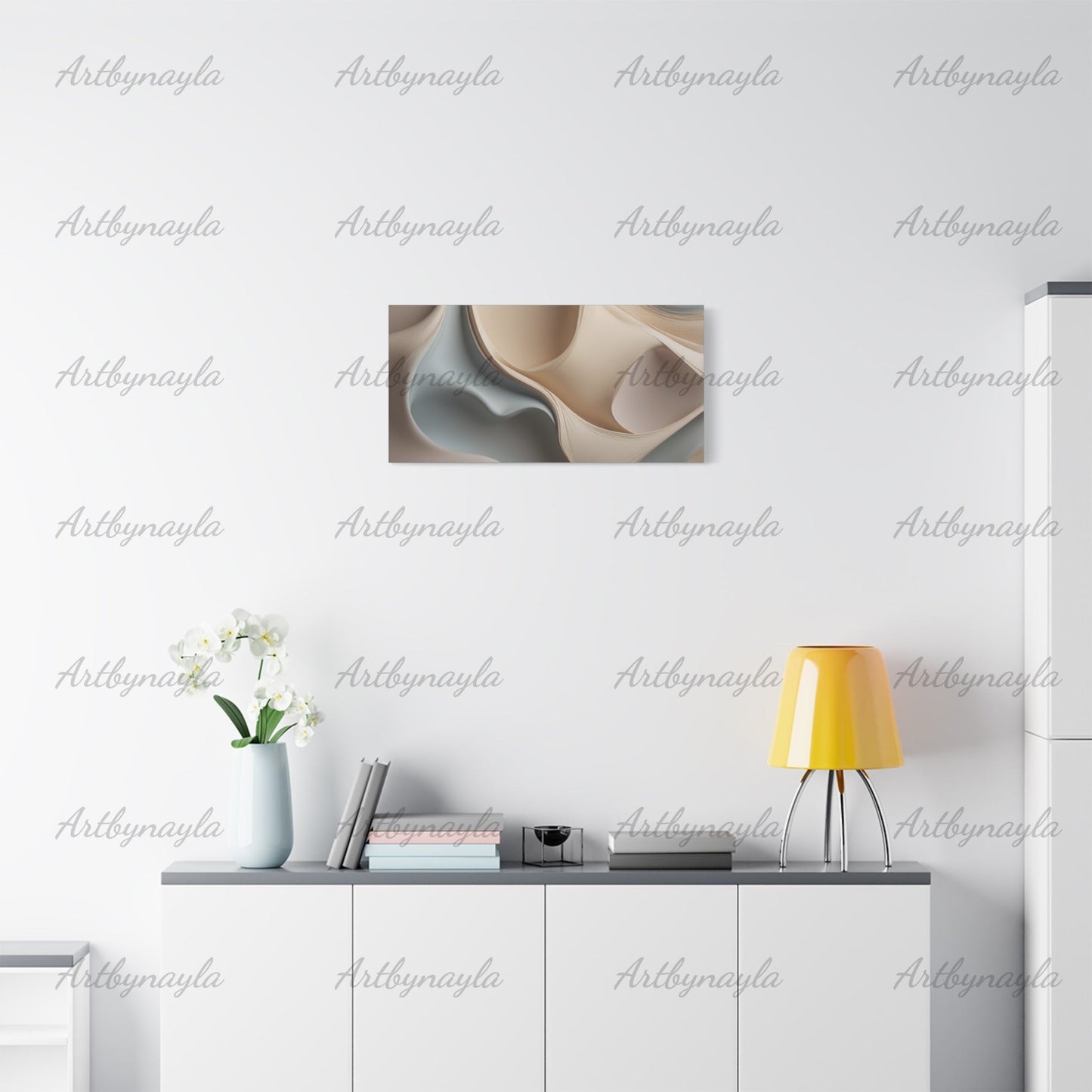 Nude Abstract Wall Art | Canvas Modern Home Decor, Living Room Artwork, Neutral Tones, Minimalist Design