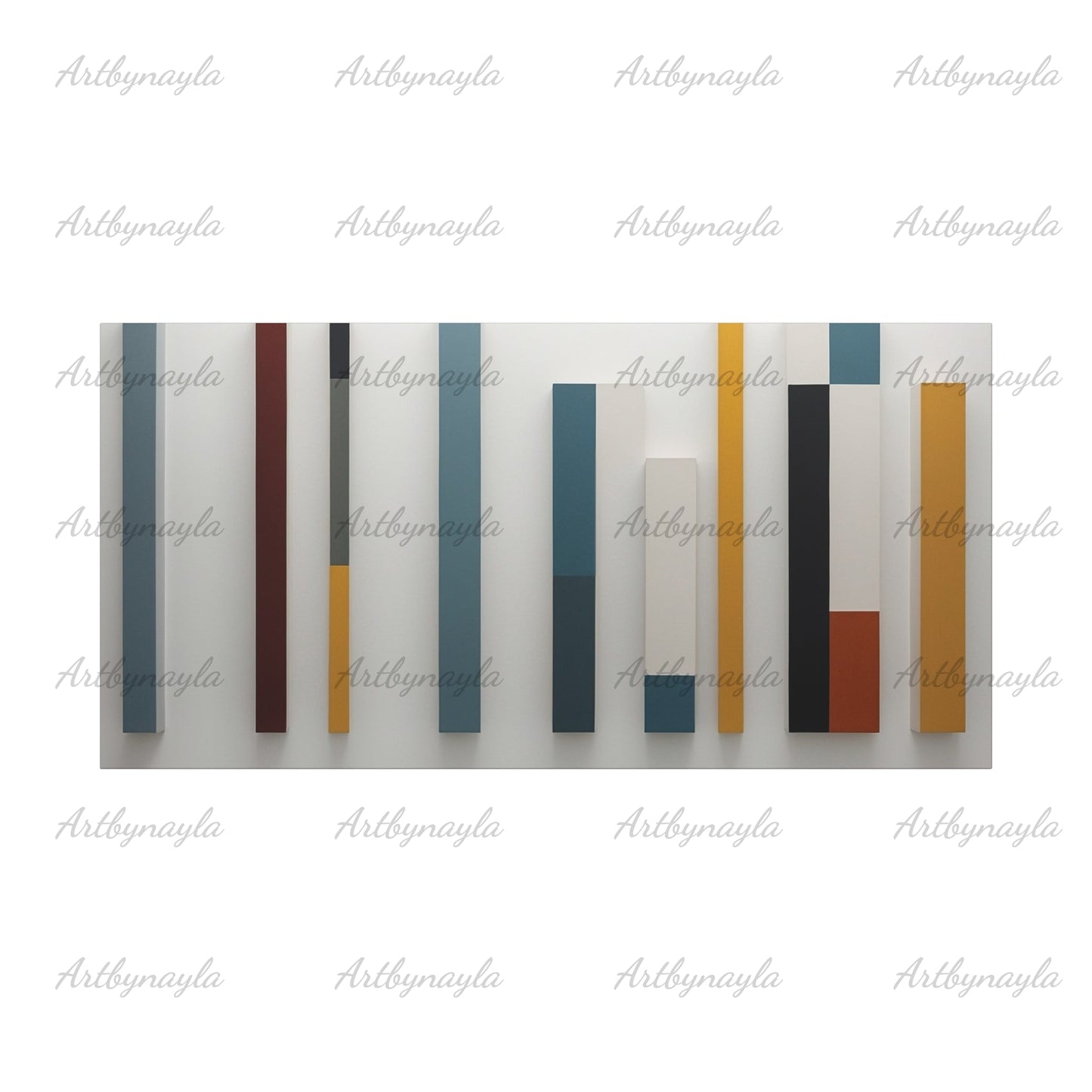Matte Rectangles Wall Art | Canvas Print