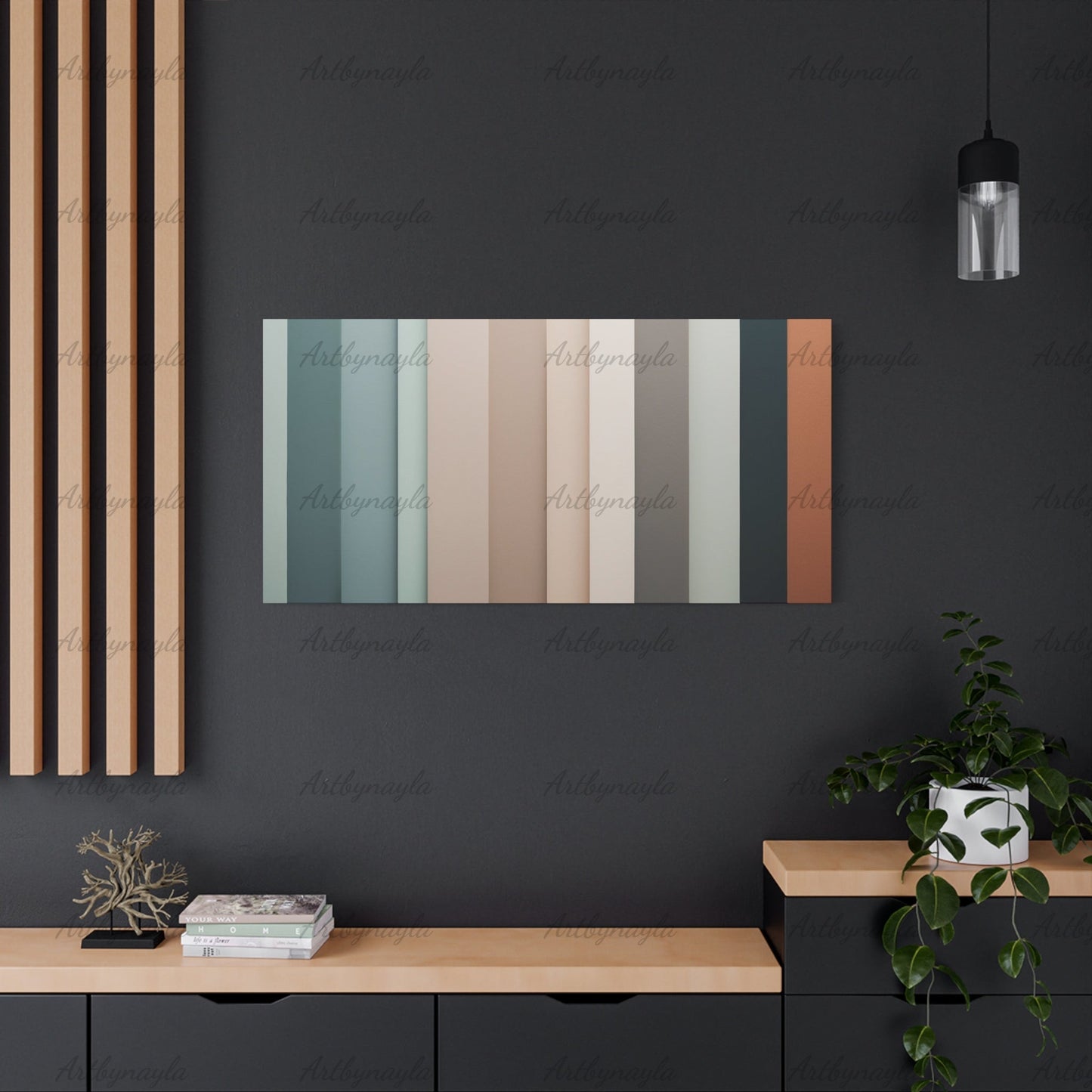 Stretched Canvas Art | Minimalist Wall Decor, Modern Home Aesthetic, Office Artwork, Chic Interior Design
