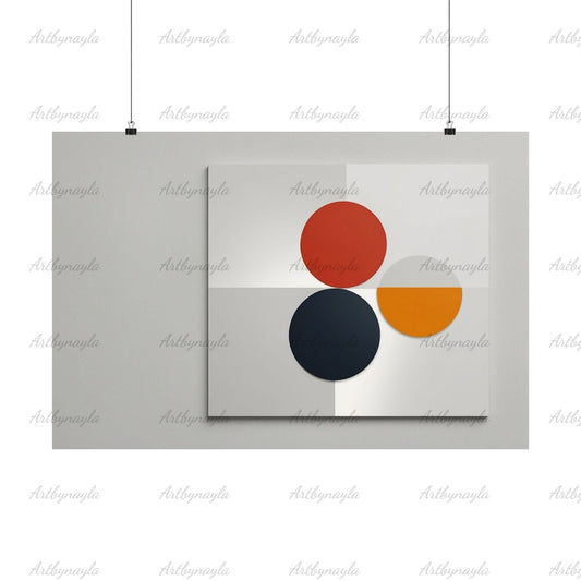 Modern Circle Wall Art Poster | Minimalist Home Decor, Geometric Circle Print, Unique Artwork for Living Room, Office Wall Decor