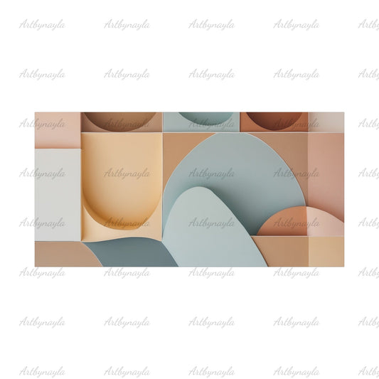 Abstract Geometric Canvas Art Print | Minimalist Wall Decor, Modern Home Decoration, Gift for Art Lovers, Geometric Design