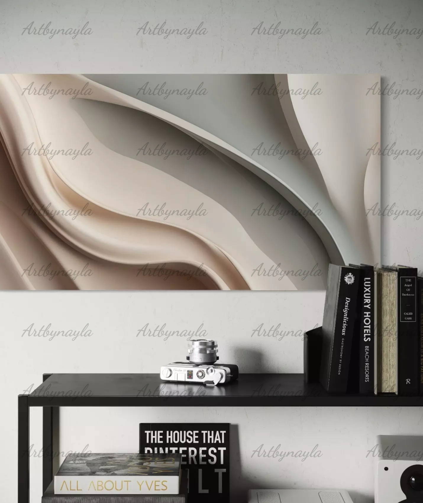 Elegant Nude Abstract Canvas Wall Art | Modern Home Decor, Minimalist Artwork, Living Room Wall Hanging, Gift for Art Lovers