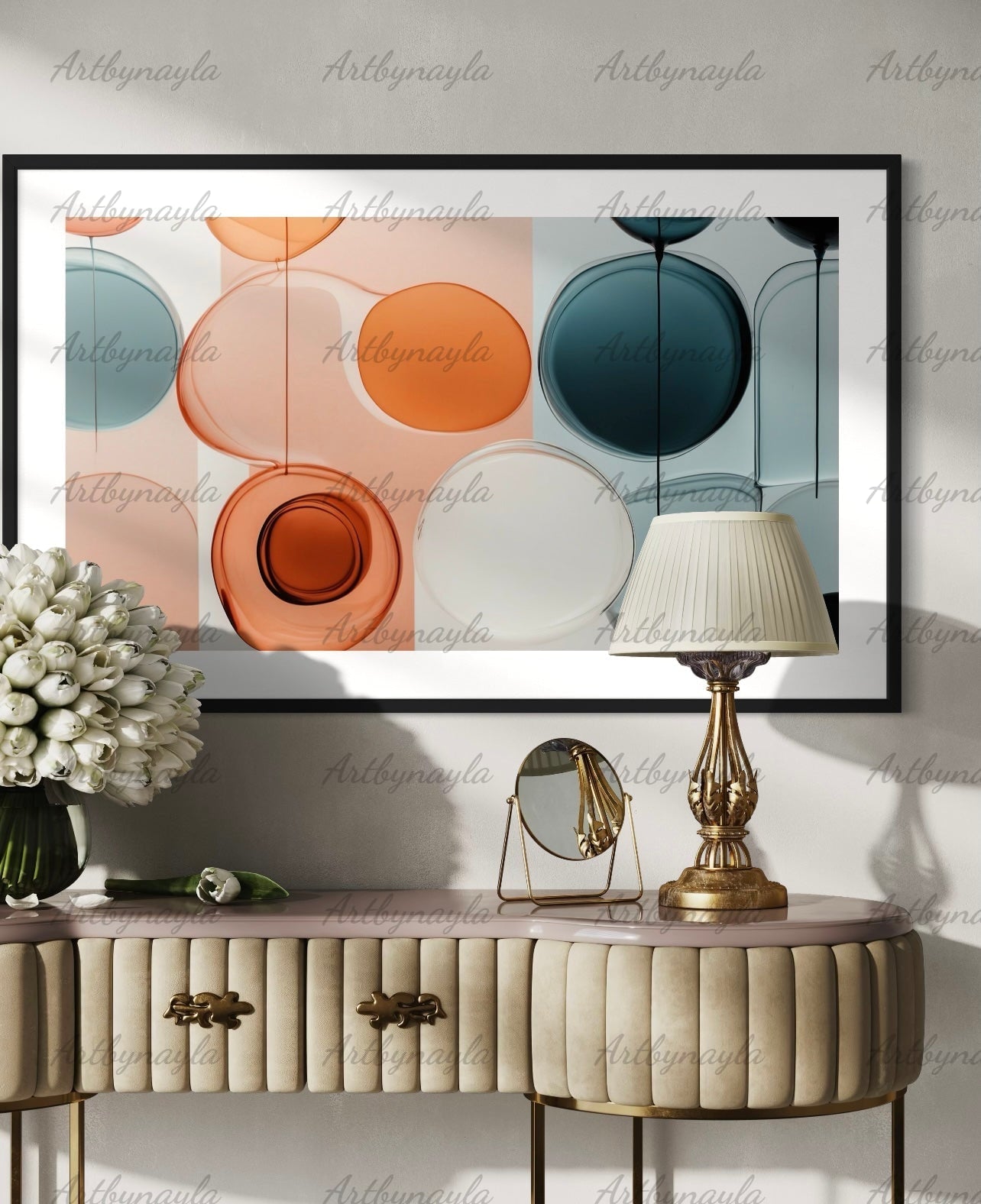 Modern Abstract Wall Art Poster | Matte Horizontal Posters, Geometric Decor, Minimalist Home Decor, Art for Living Room, Unique Gift Idea