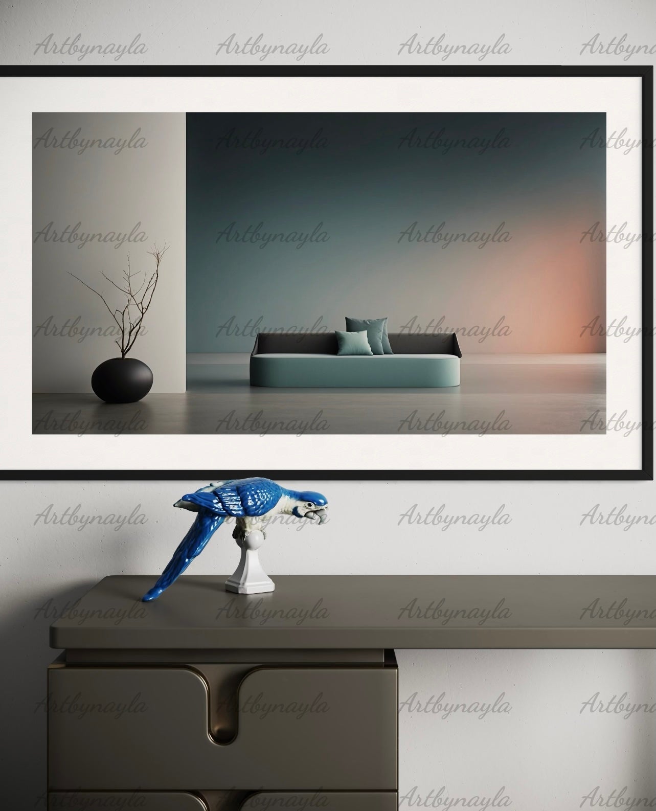 Modern Horizontal Wall Art Poster | Modern Home Decor, Minimalist Art Print, Living Room Wall Art, Unique Gift for Art Lovers