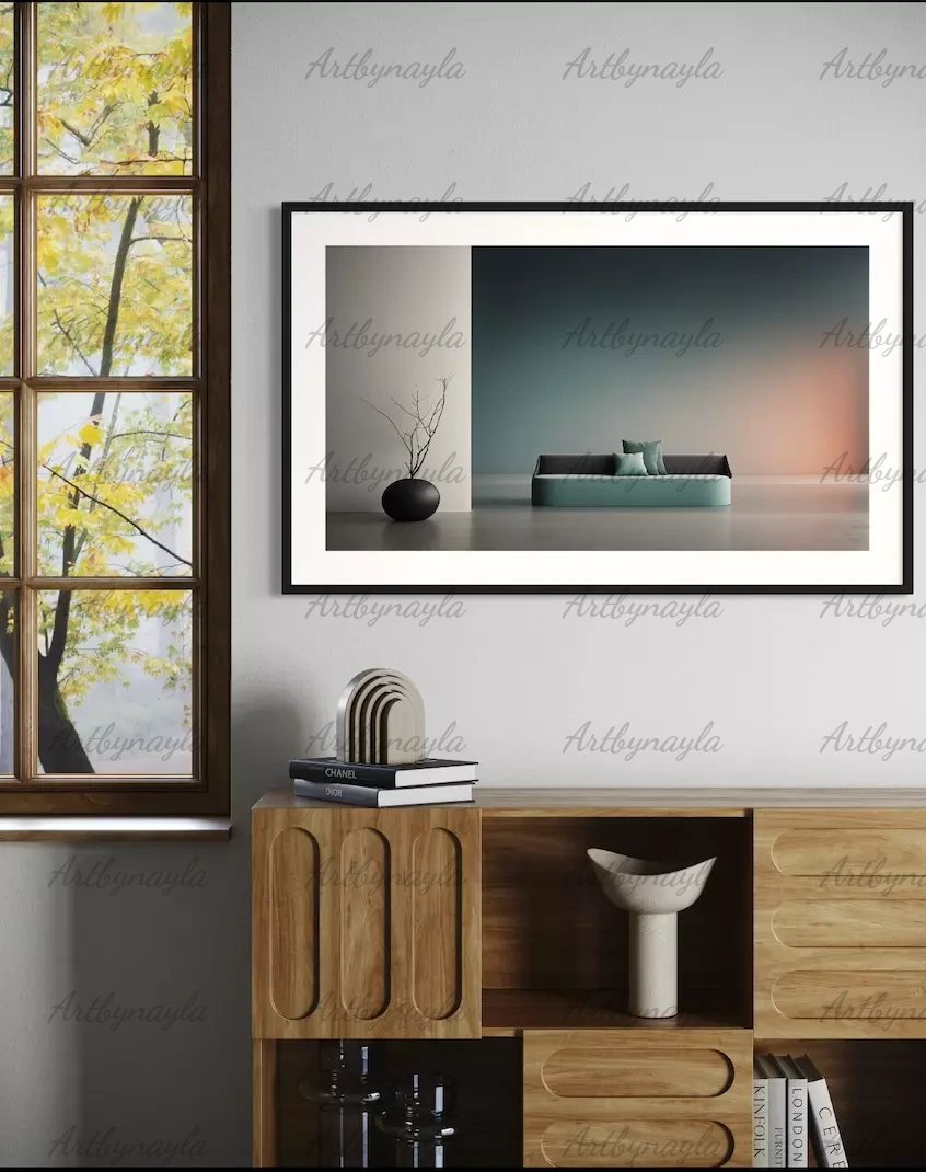 Modern Horizontal Wall Art Poster | Modern Home Decor, Minimalist Art Print, Living Room Wall Art, Unique Gift for Art Lovers