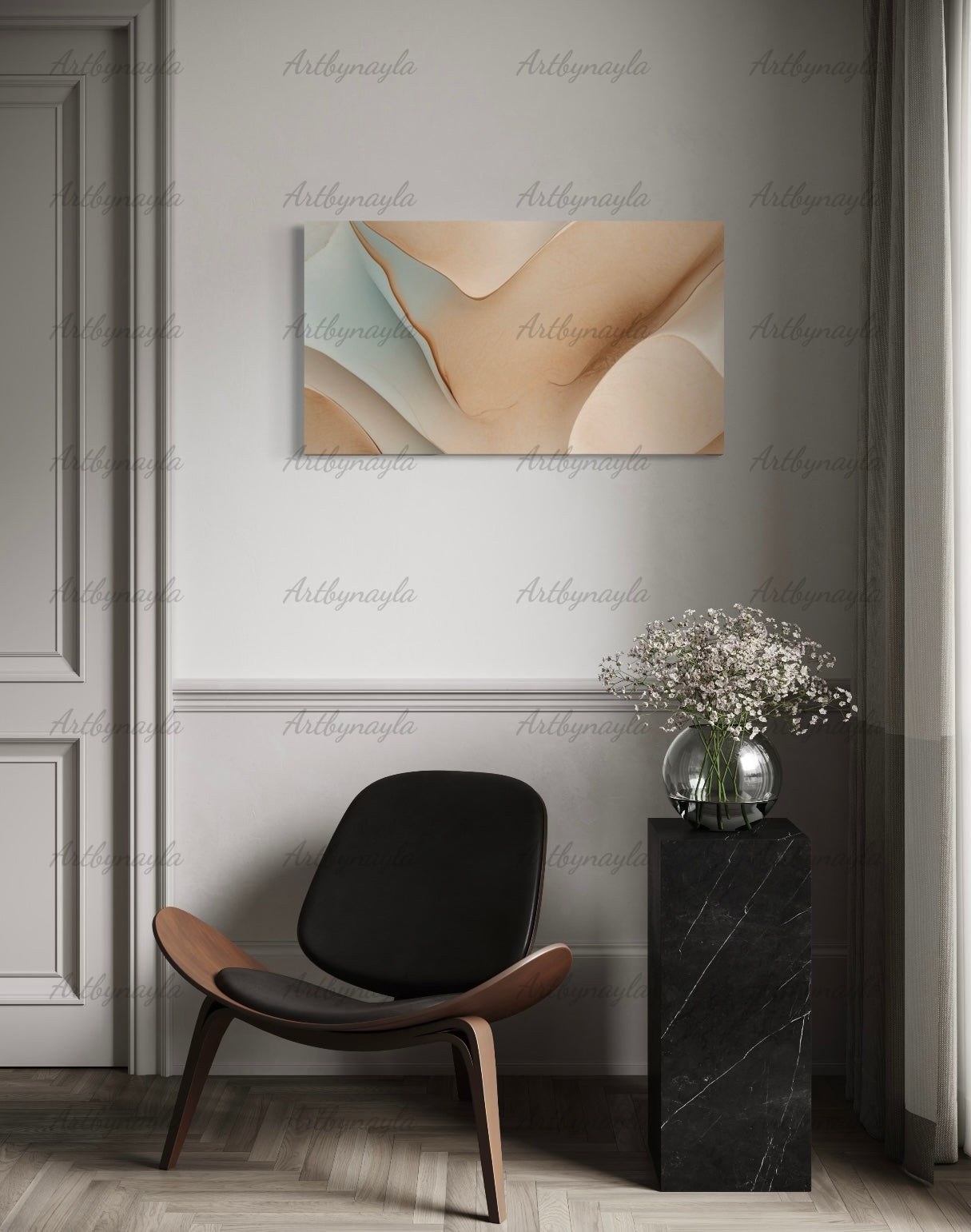 Nude Abstract Canvas Art | Minimalist Home Decor, Gift for Art Lovers, Wall Art for Living Room, Modern Art Print, Unique Artwork