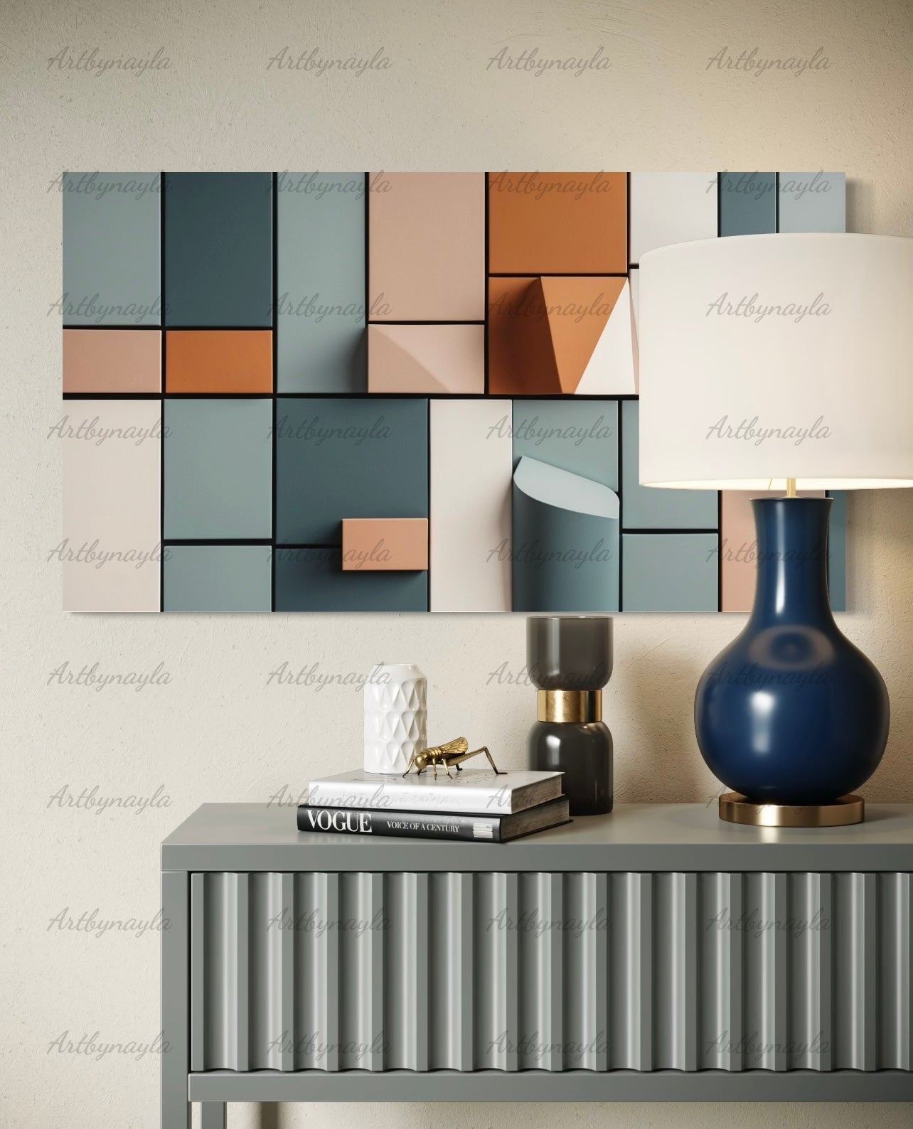 Geometric Wall Art Canvas | Abstract Home Decor, Modern Art Print, Living Room Wall Hanging, Minimalist Art Piece, Office Decoration