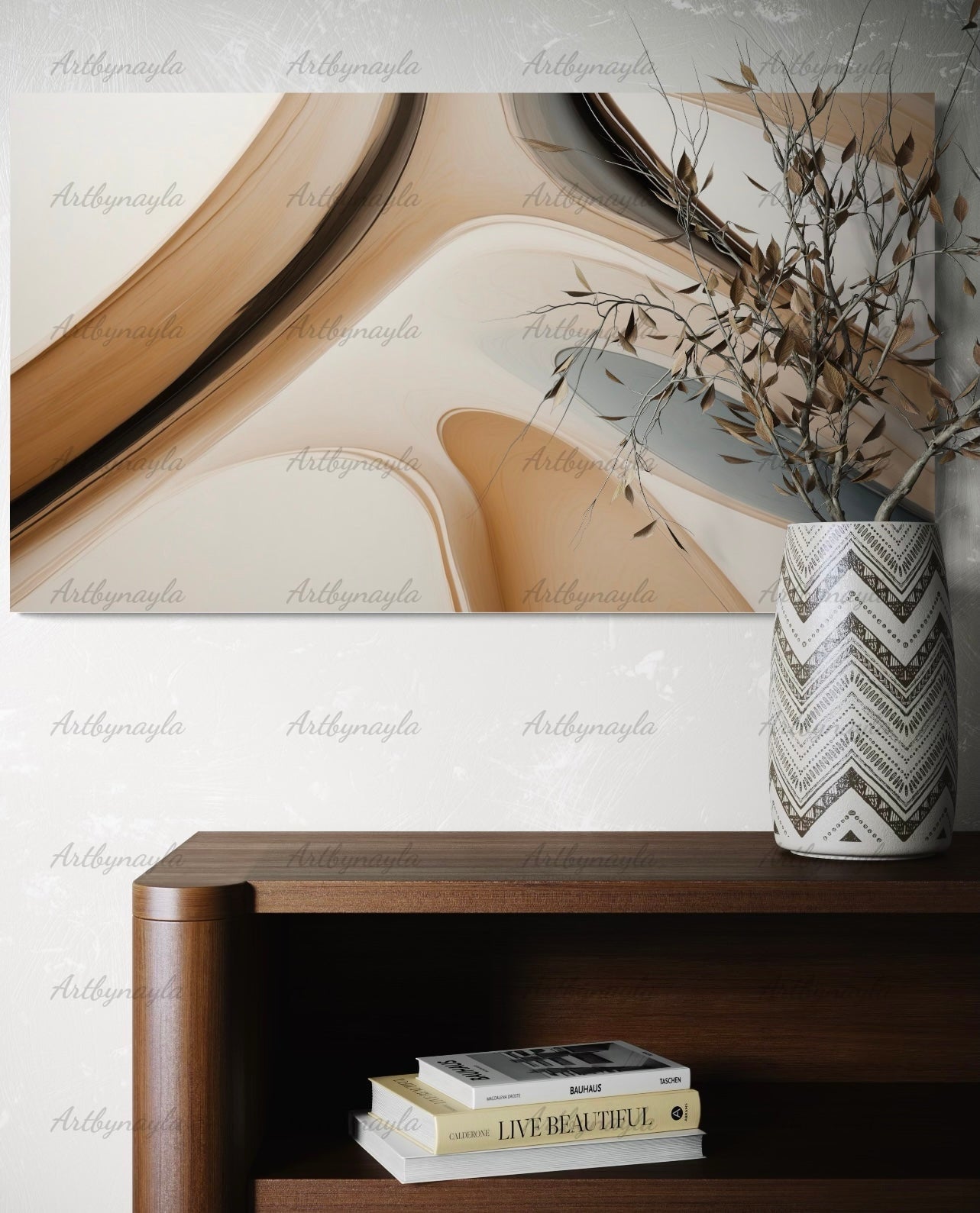 Stylish Stretched Canvas Art | Contemporary Abstract Home Decor, Modern Wall Artwork, Office Wall Art, Gift for Art Lovers
