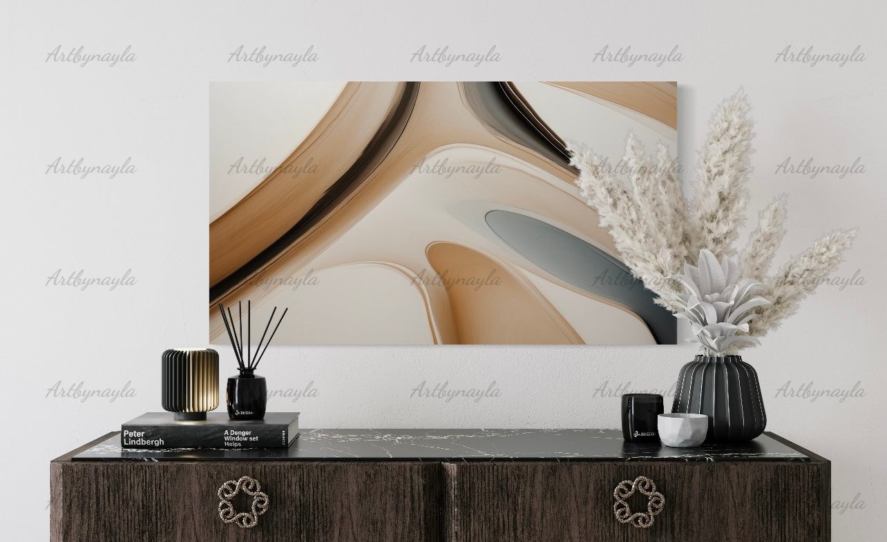 Stylish Stretched Canvas Art | Contemporary Abstract Home Decor, Modern Wall Artwork, Office Wall Art, Gift for Art Lovers