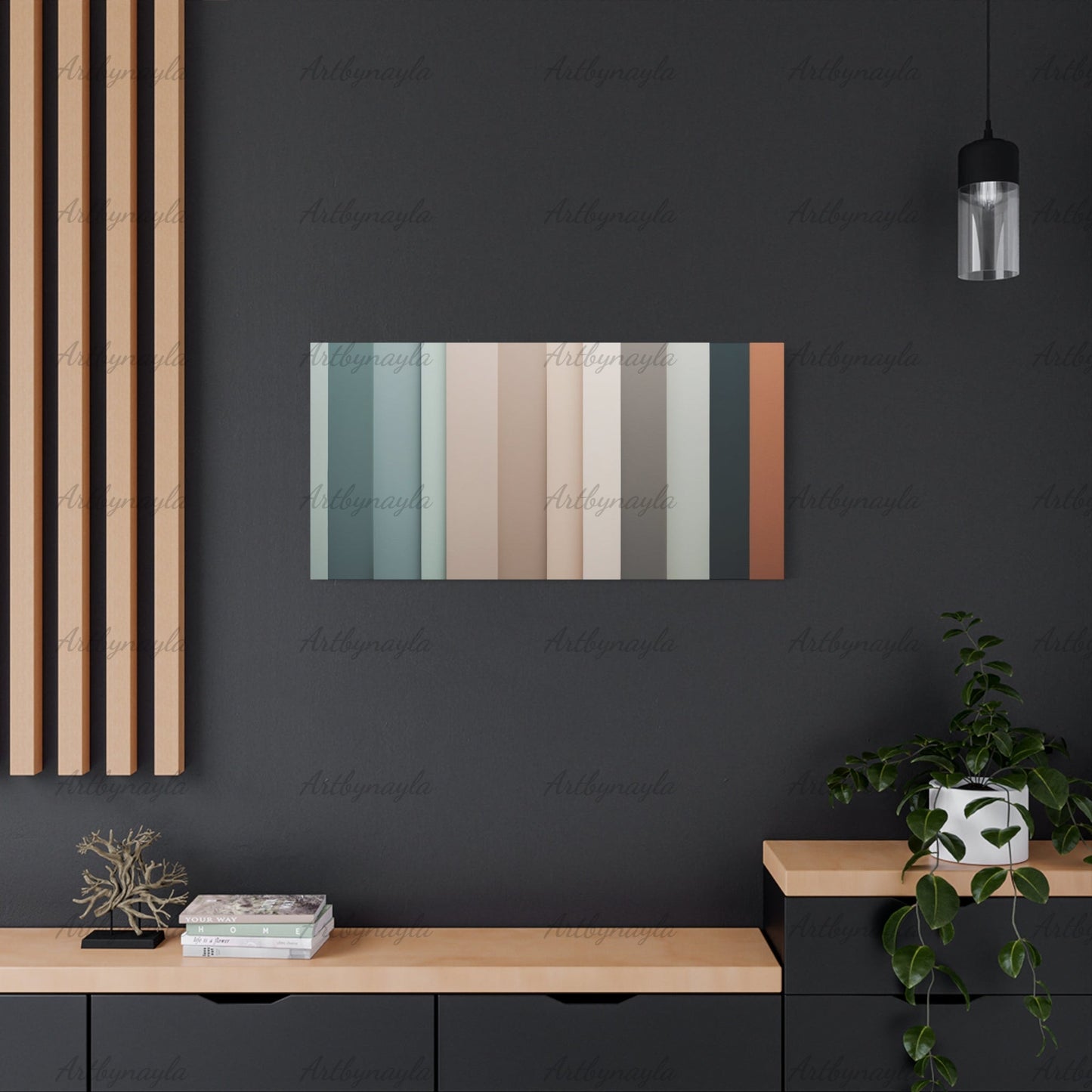 Stretched Canvas Art | Minimalist Wall Decor, Modern Home Aesthetic, Office Artwork, Chic Interior Design