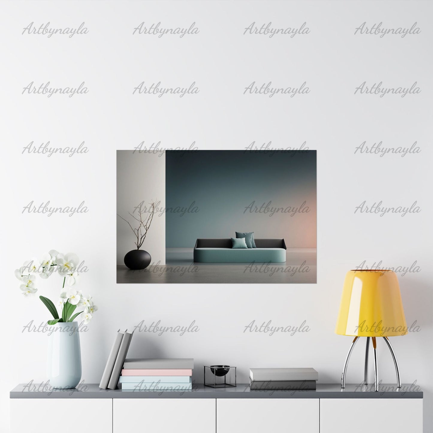 Modern Horizontal Wall Art Poster | Modern Home Decor, Minimalist Art Print, Living Room Wall Art, Unique Gift for Art Lovers