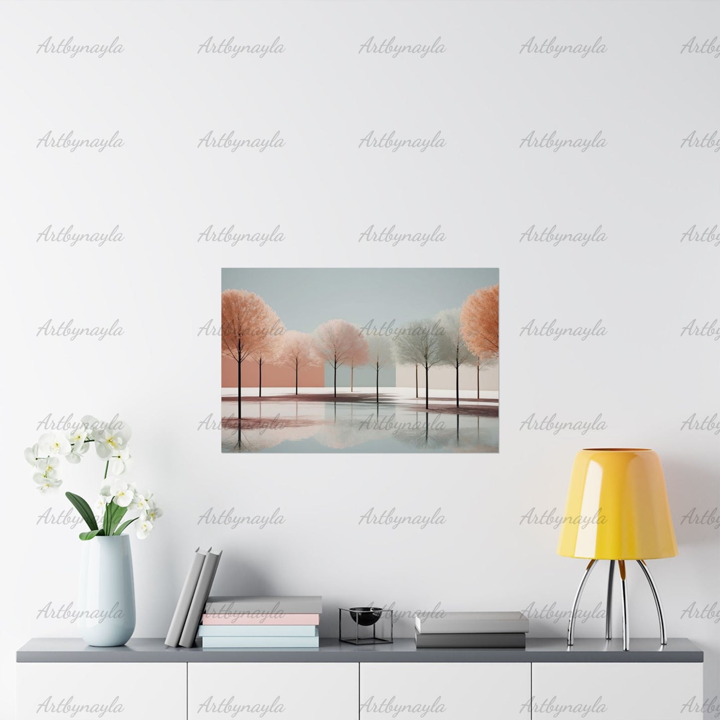 Modern Forest Wall Art Poster | Minimalist Home Decor, Abstract Design Poster, Contemporary Wall Hanging, Art for Living Room