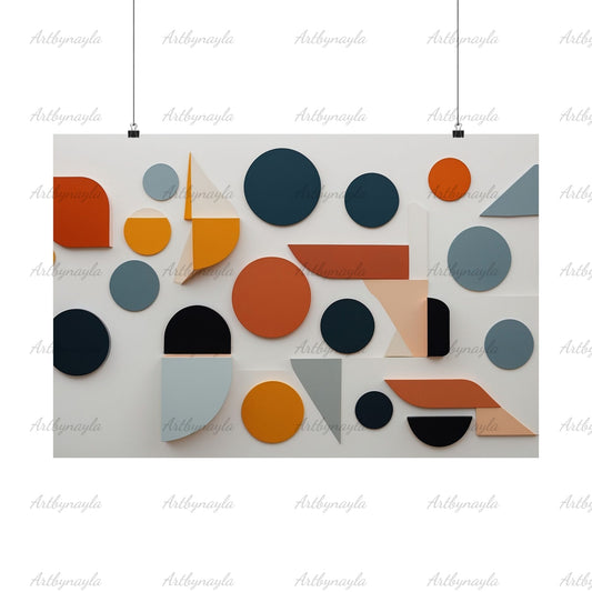 Modern Geometric Posters | Abstract Wall Art, Home Decor, Living Room Print, Office Aesthetic, Gift for Art Lovers