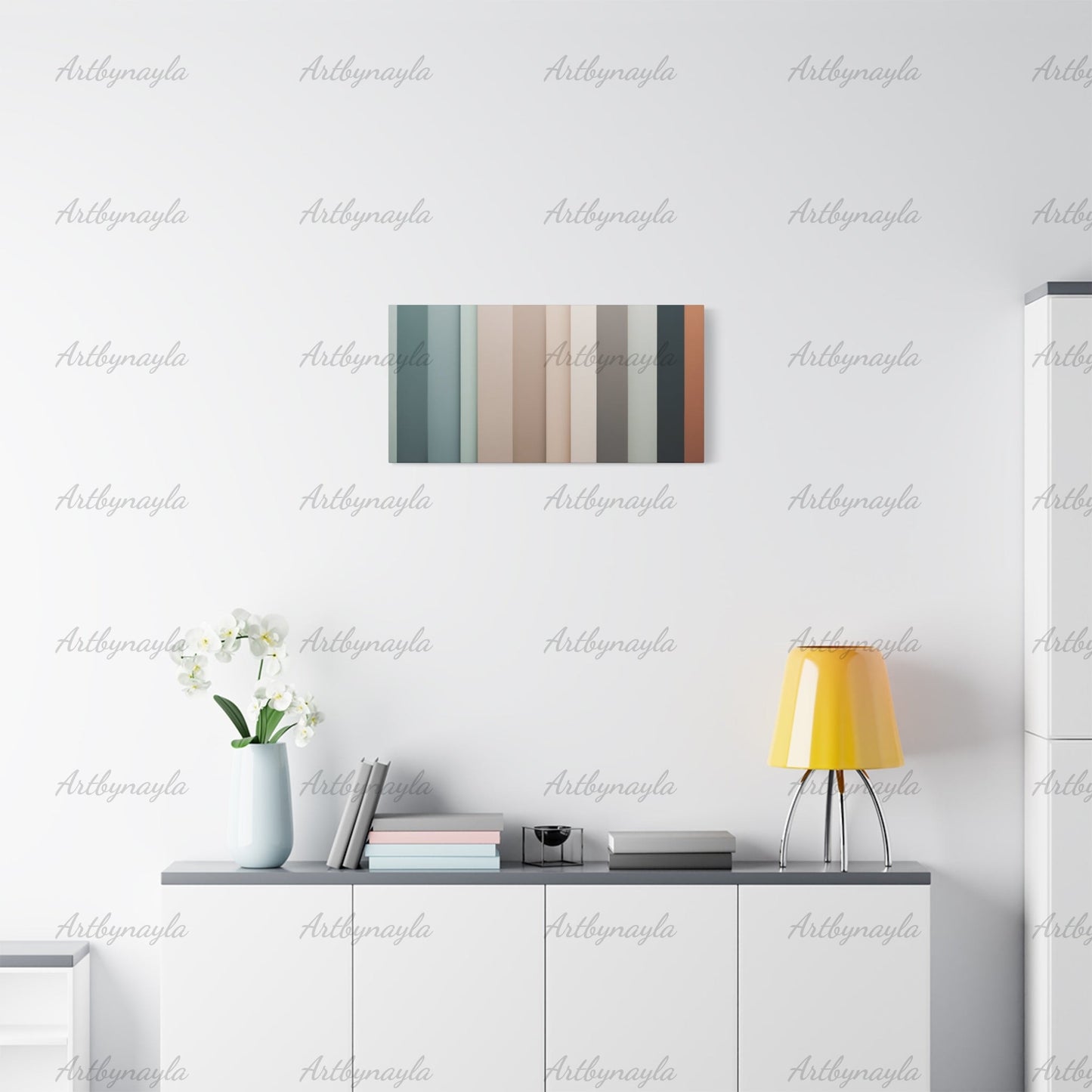 Stretched Canvas Art | Minimalist Wall Decor, Modern Home Aesthetic, Office Artwork, Chic Interior Design