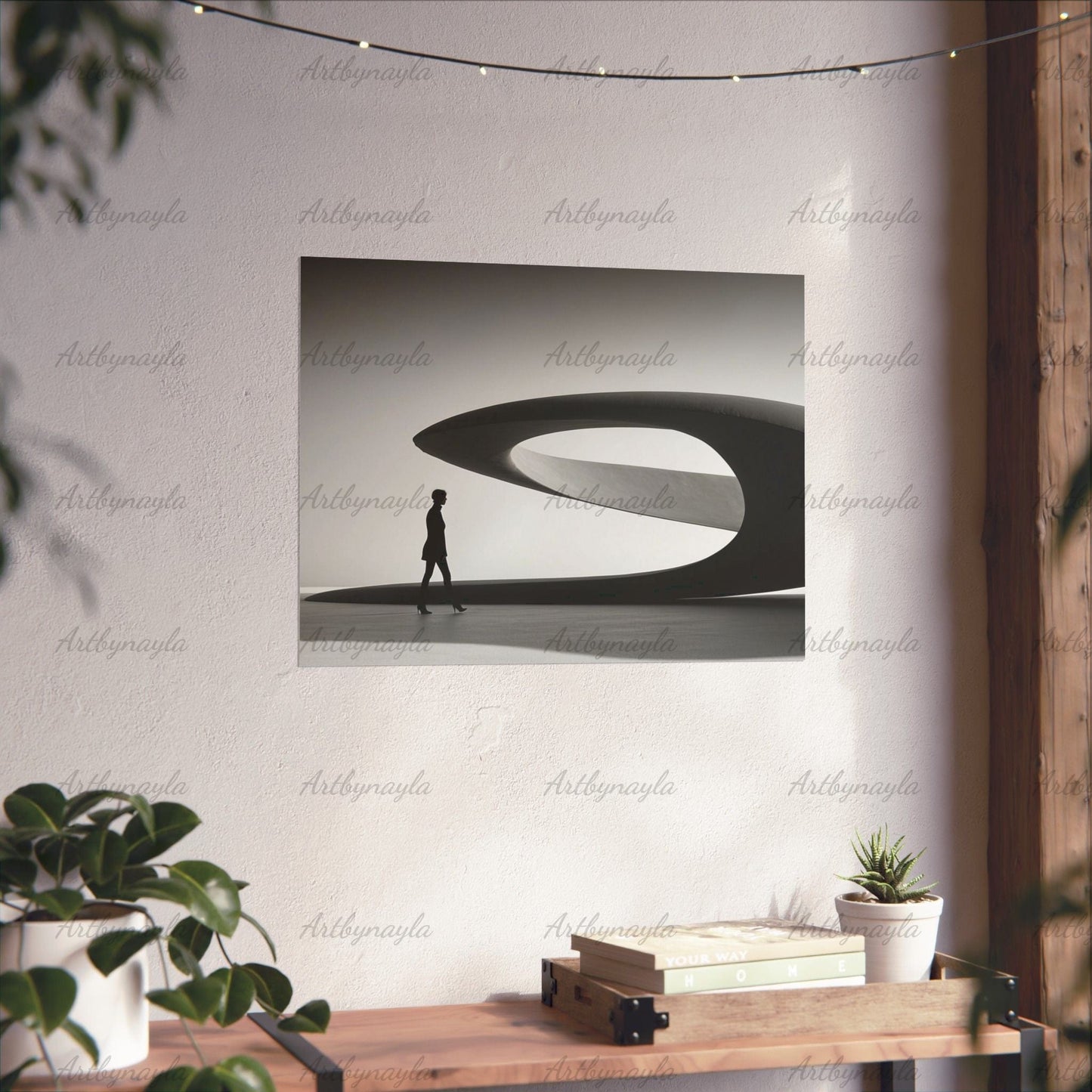 Monochrome Matte Horizontal Art Poster | Modern Wall Decor, Stylish Home Aesthetic, Gift for Art Lovers, Perfect for Living Room, Office