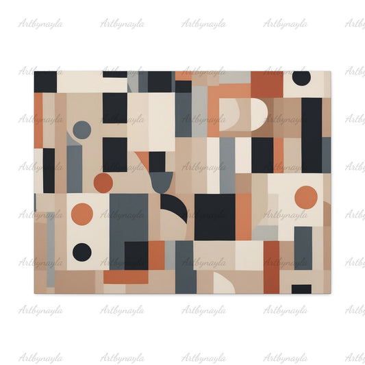 Abstract Wall Art Canvas Print | Modern Home Decor, Geometric Artwork, Gallery Wall Accent, Stylish Interior Decoration