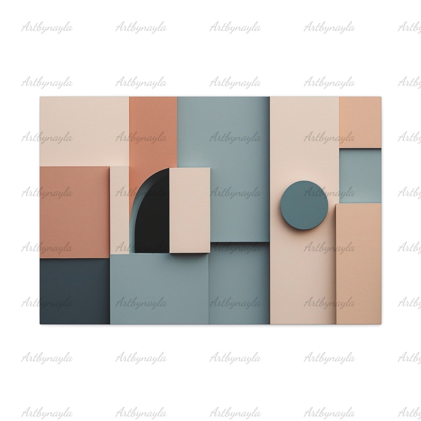 Abstract Geometric Wall Art | Modern Home Decor, Minimalist Canvas, Office Artwork, Living Room Aesthetic, Gift for Housewarming