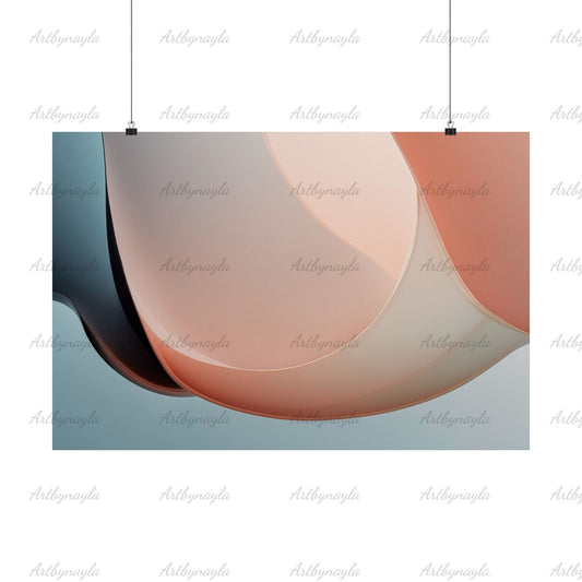 Abstract Matte Poster | Minimalist Wall Decor, Contemporary Home Art, Modern Art Print, Gallery Wall Decor