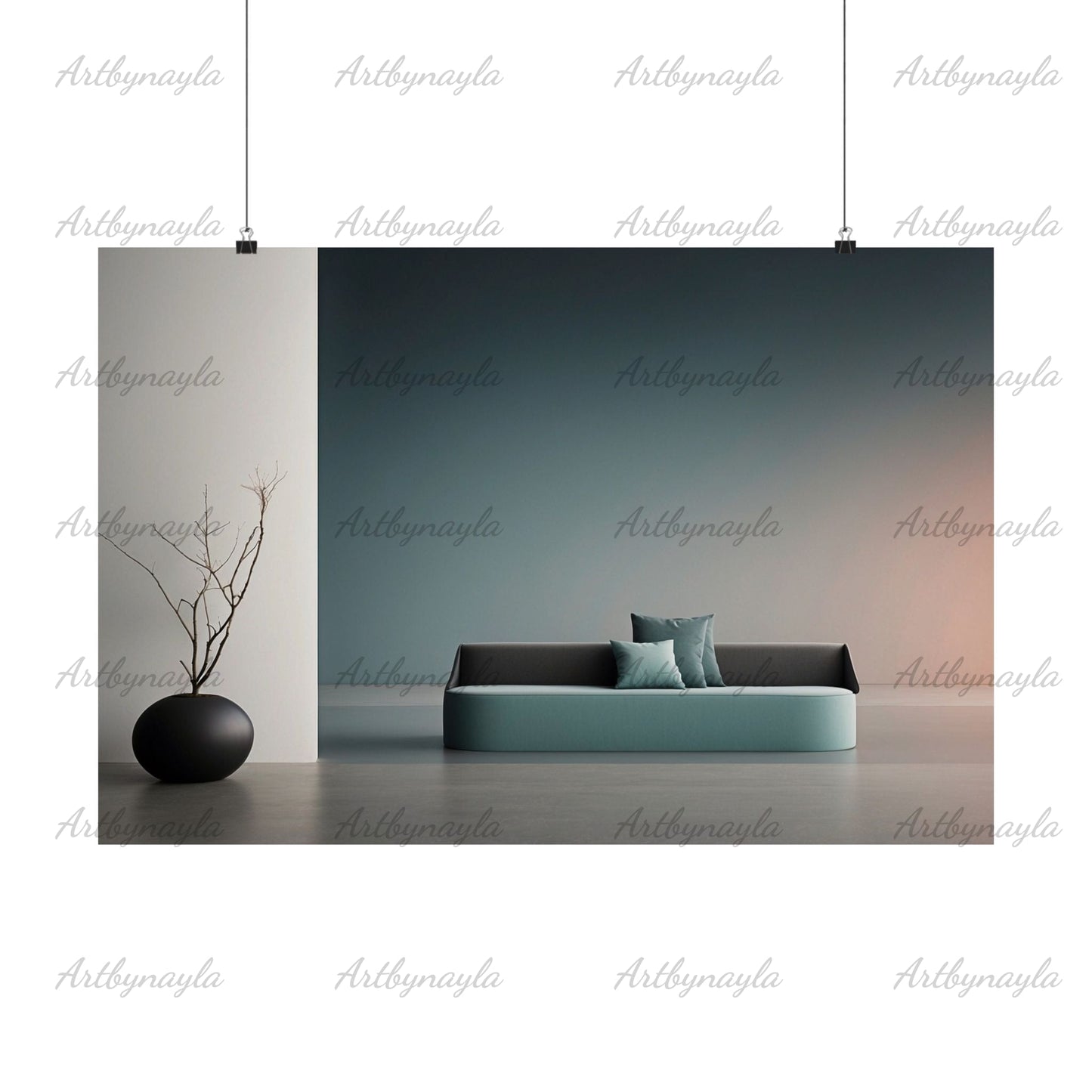 Modern Horizontal Wall Art Poster | Modern Home Decor, Minimalist Art Print, Living Room Wall Art, Unique Gift for Art Lovers